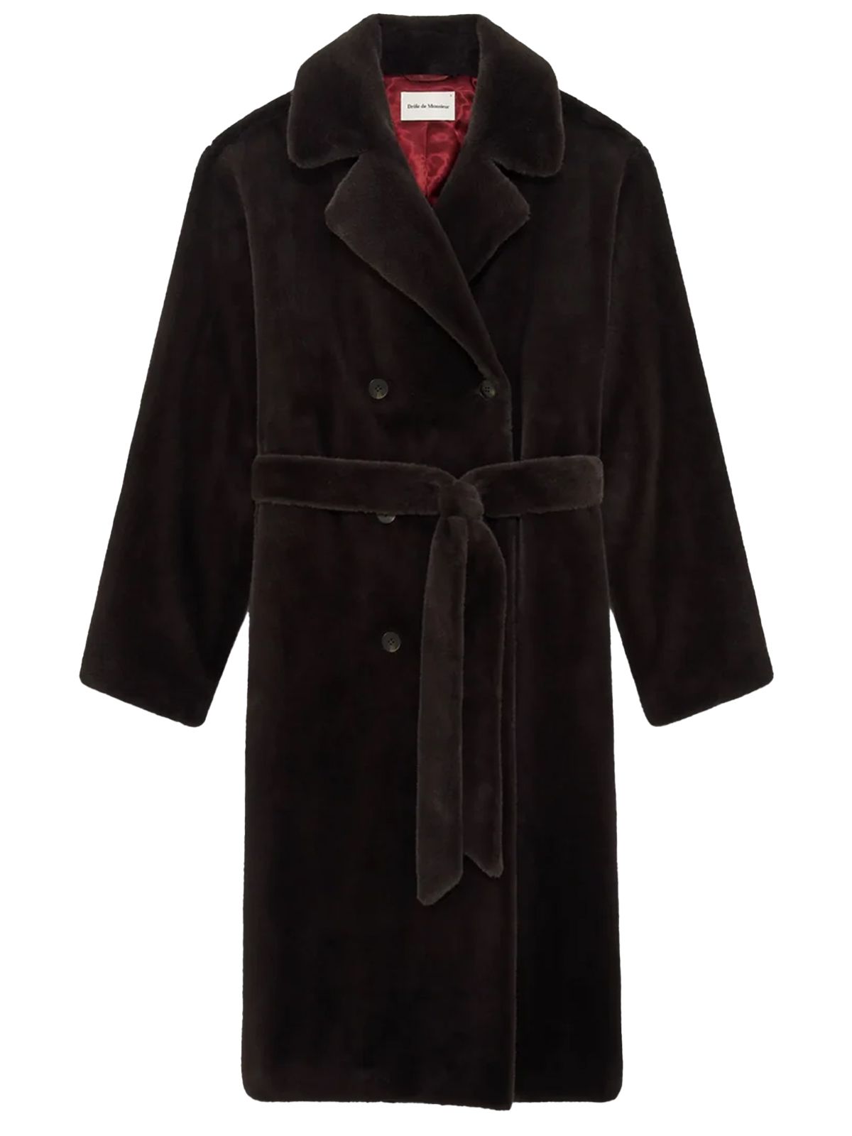 LE MANTEAU FOURRURE #DK BROWN DROLE DE MONSIEUR Outerwear I CT142 PL166 DBN