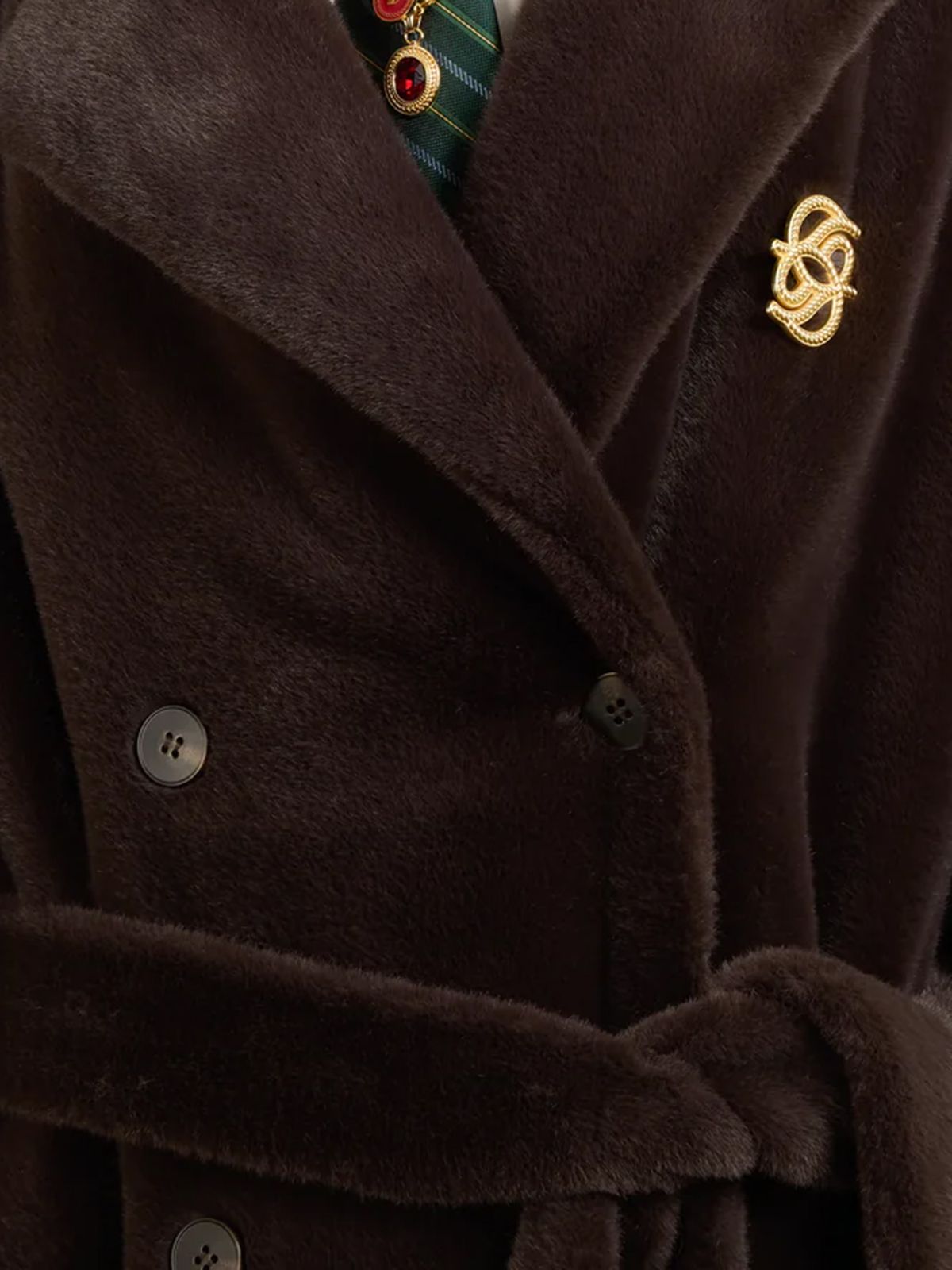 LE MANTEAU FOURRURE #DK BROWN DROLE DE MONSIEUR Outerwear I CT142 PL166 DBN