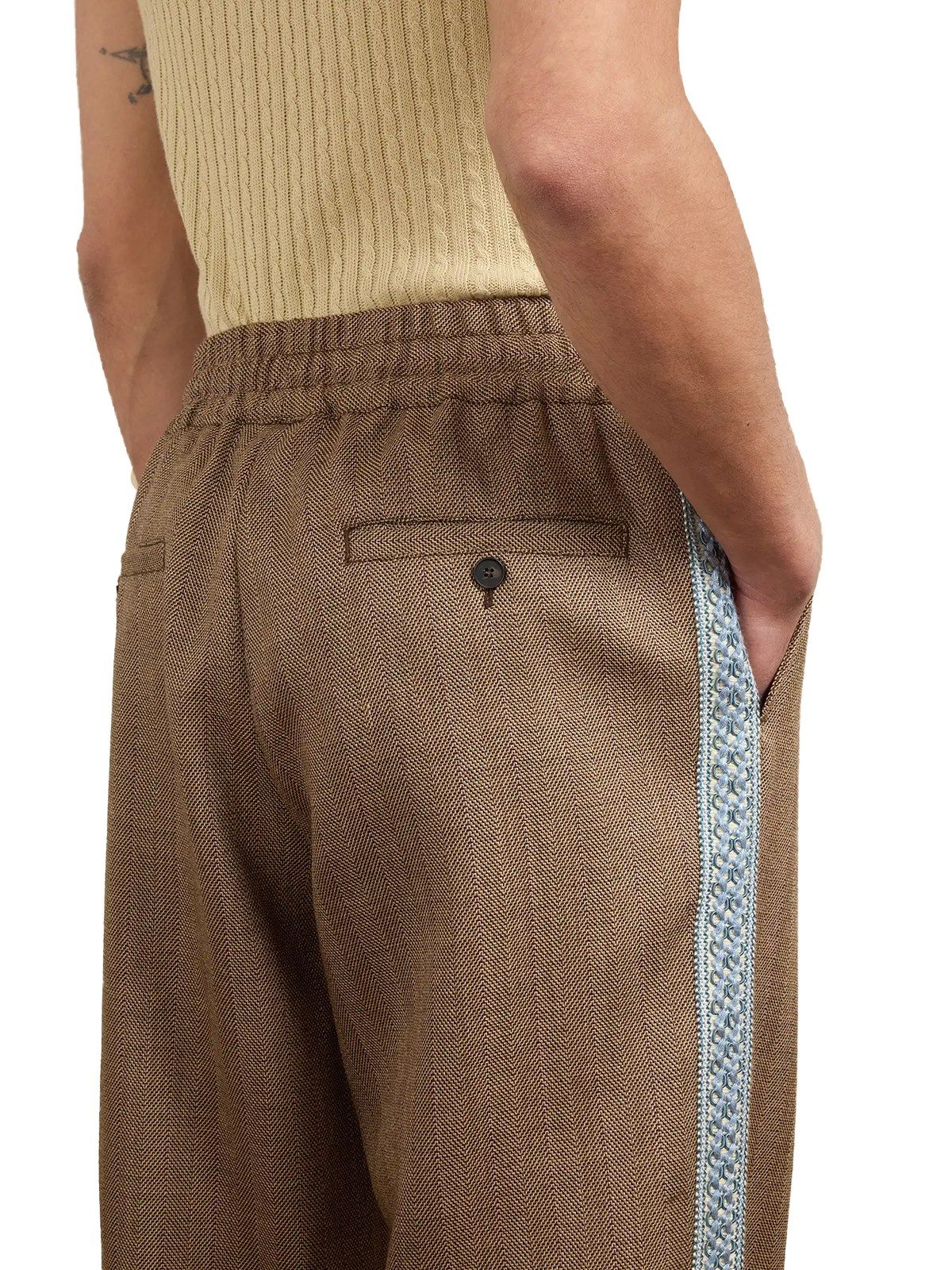 LE PANTALON CHEVRON #BROWN DROLE DE MONSIEUR Trousers I BP191 WV009 BN