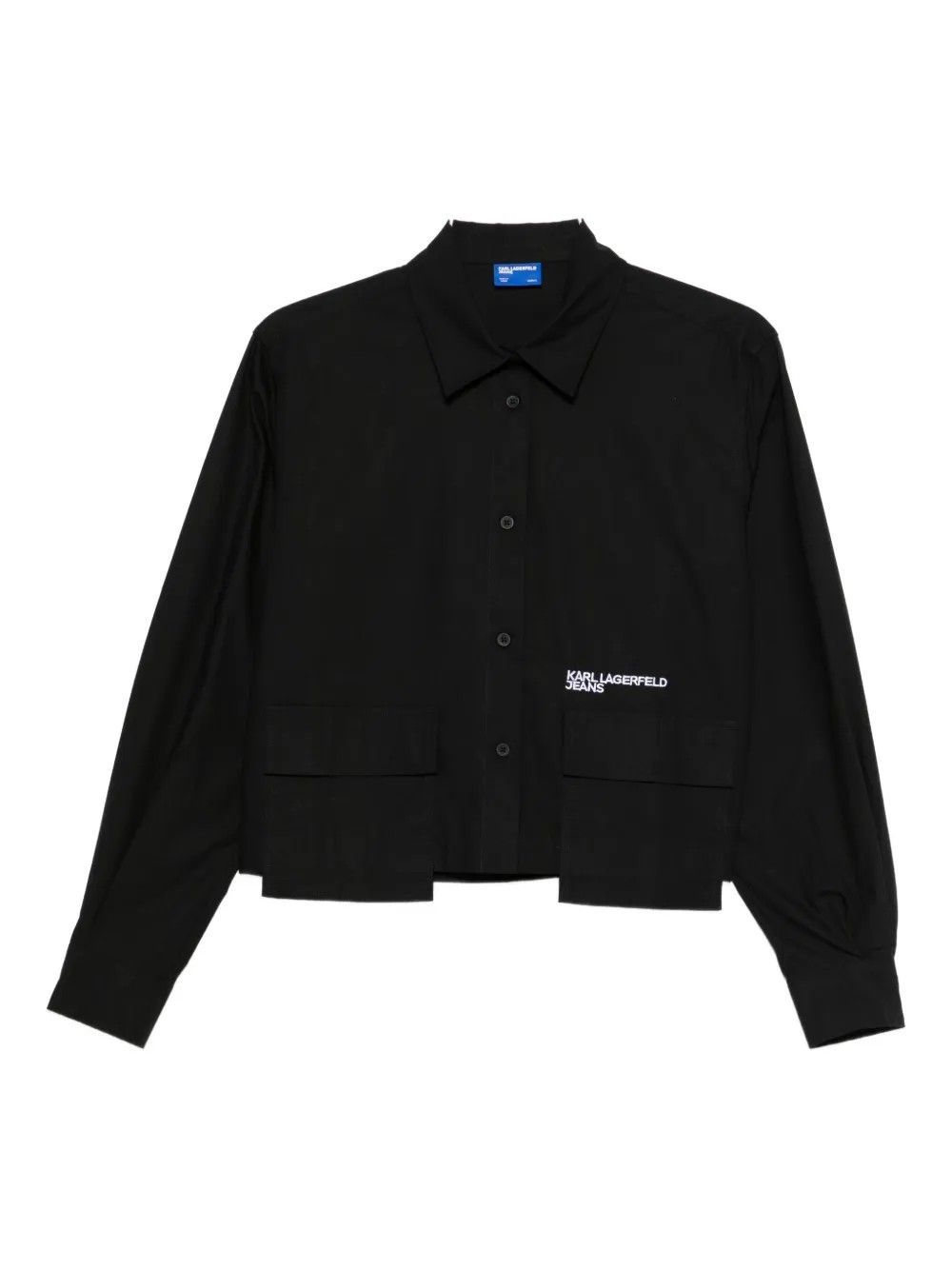 BOXY WOVEN SHIRT BLACK #999 KARL LAGERFELD Shirt A4W11004