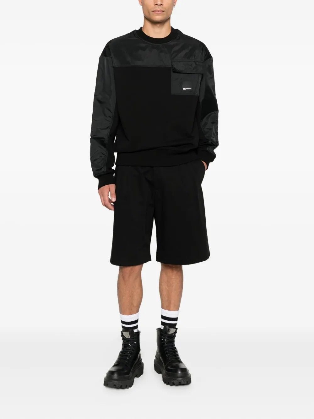 RELAXED MIXED SWEAT BLACK #999 KARL LAGERFELD Jersey A4M20027