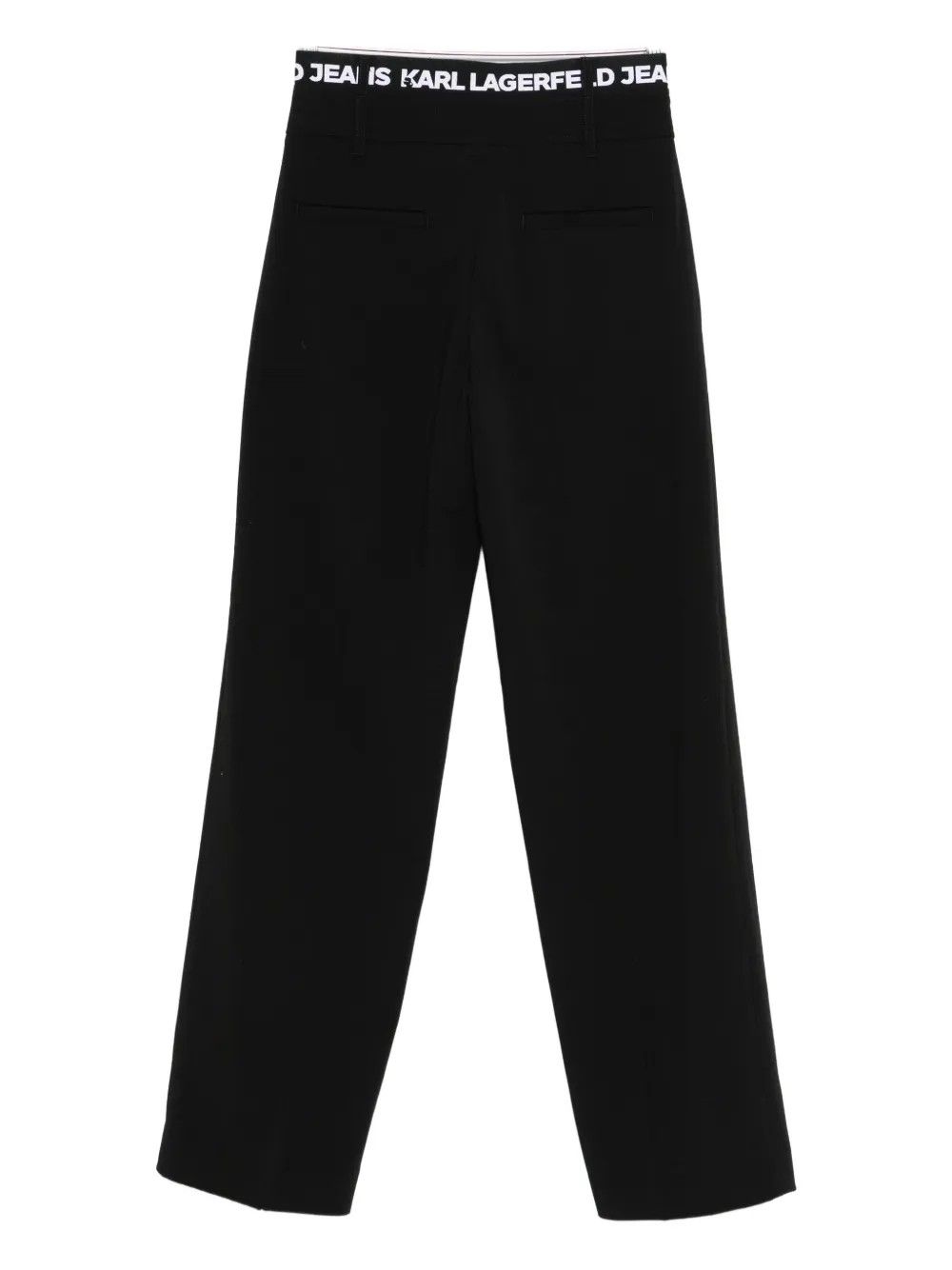 LOGO WAISTBAND PANT BLACK #999 KARL LAGERFELD Trousers A4W10142