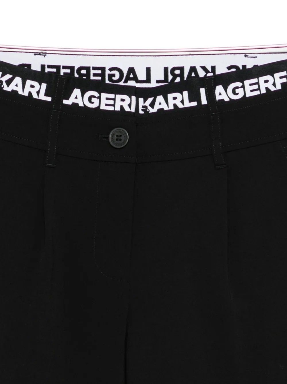 LOGO WAISTBAND PANT BLACK #999 KARL LAGERFELD Trousers A4W10142