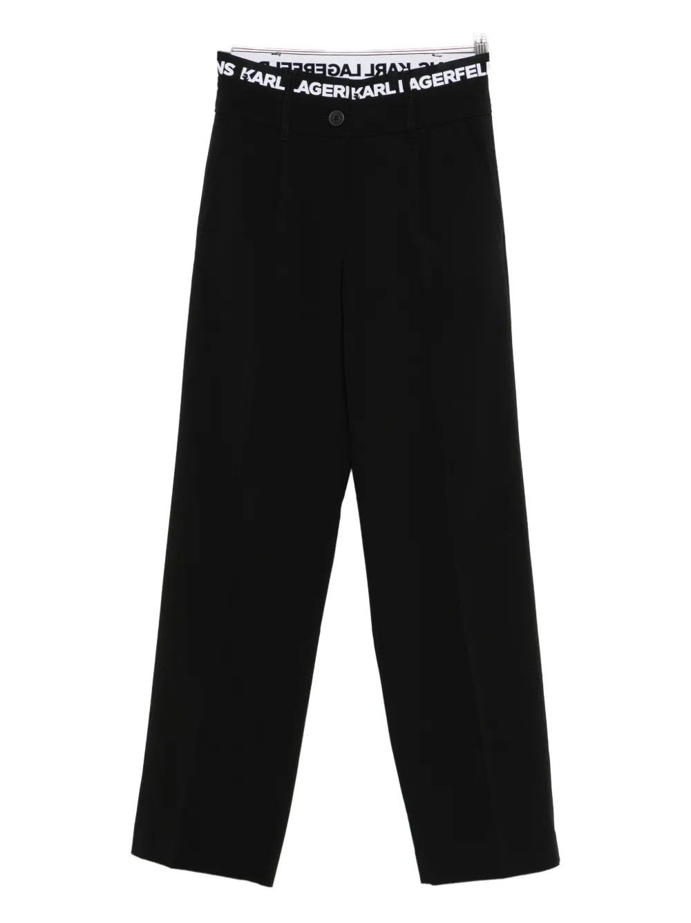 LOGO WAISTBAND PANT BLACK #999 KARL LAGERFELD Trousers A4W10142