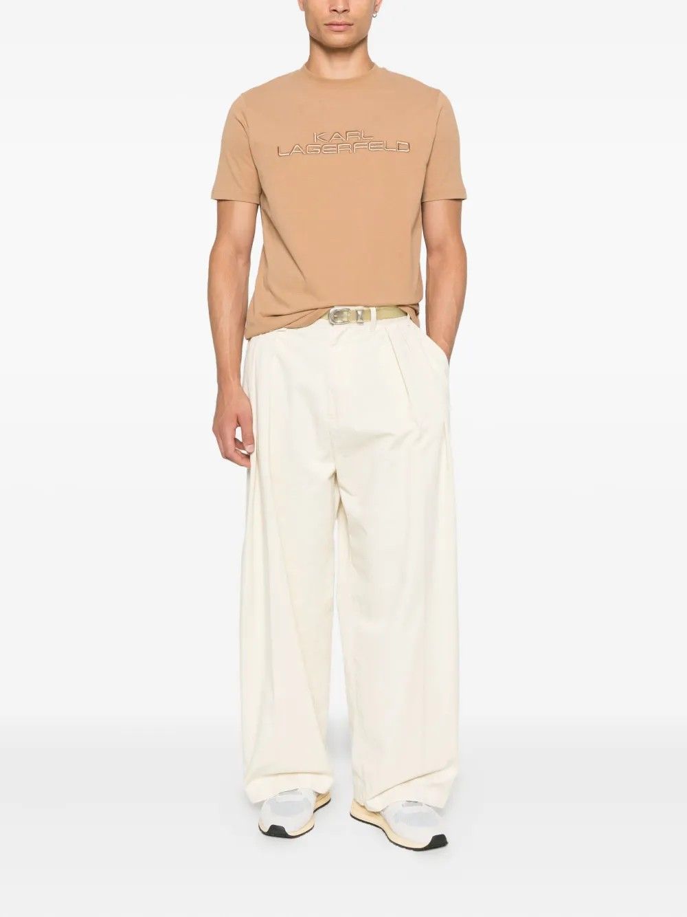 T-SHIRT CREWNECK CAMEL #430 KARL LAGERFELD T-shirt 75503755422