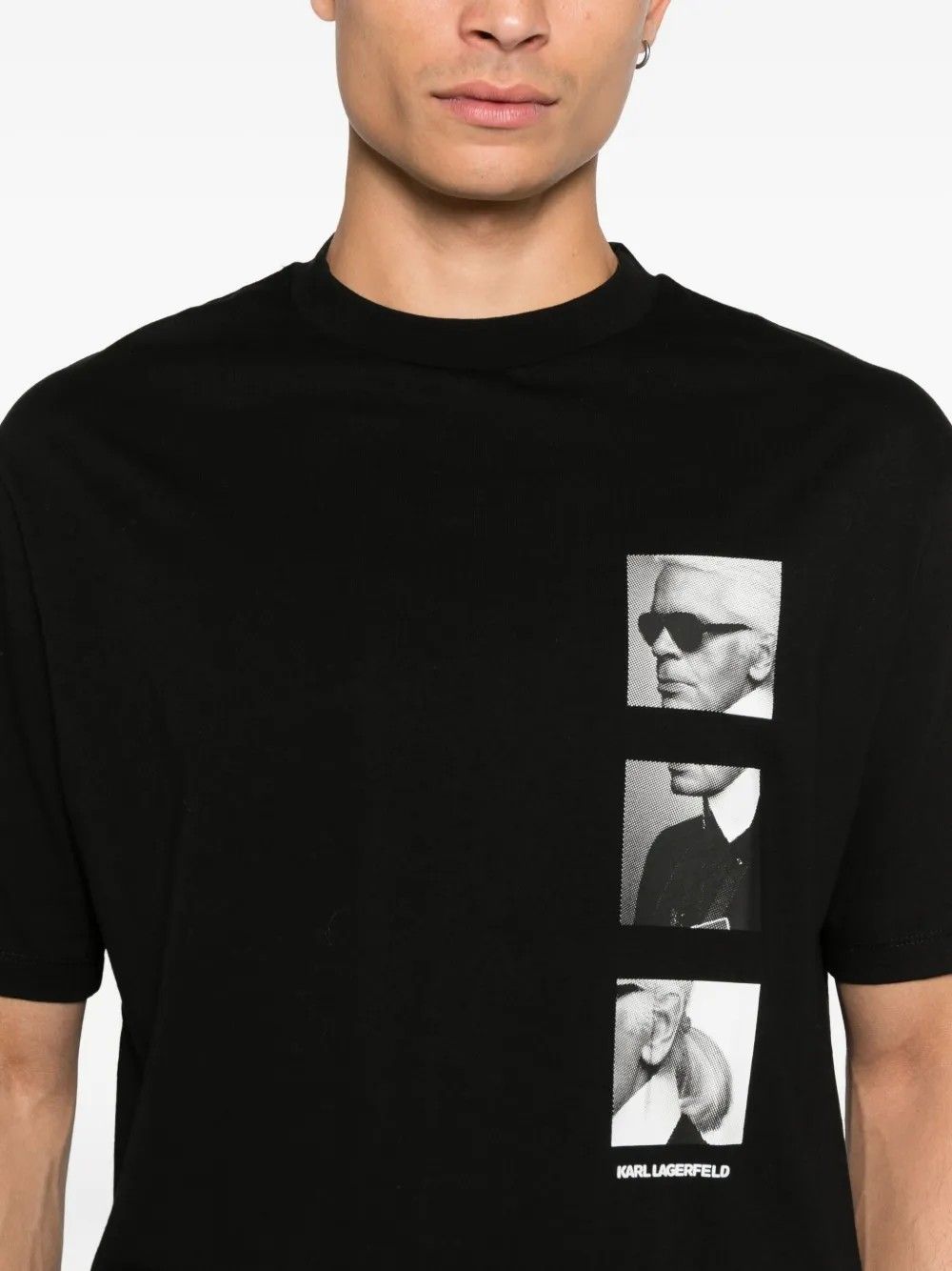 T-SHIRT CREWNECK BLACK #990 KARL LAGERFELD T-shirt 75513955422