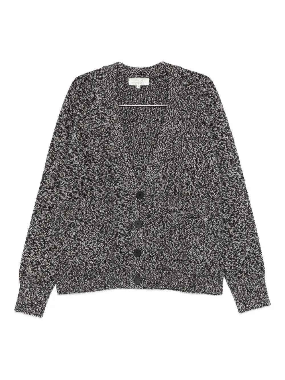 5GG CARDIGAN #NAVY MOULINE STUDIO NICHOLSON Maglieria SEN SNM 049