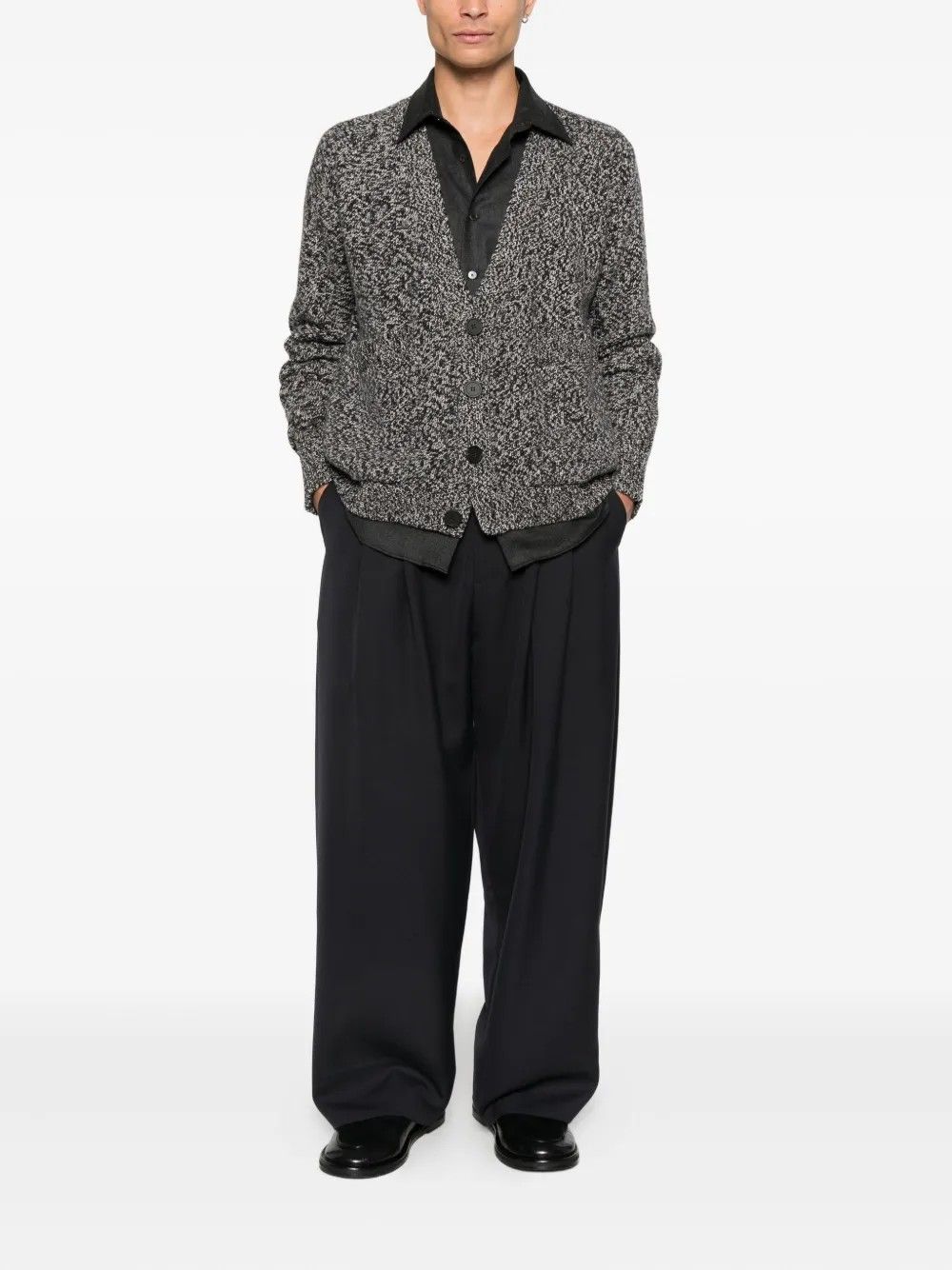 5GG CARDIGAN #NAVY MOULINE STUDIO NICHOLSON Jersey SEN SNM 049