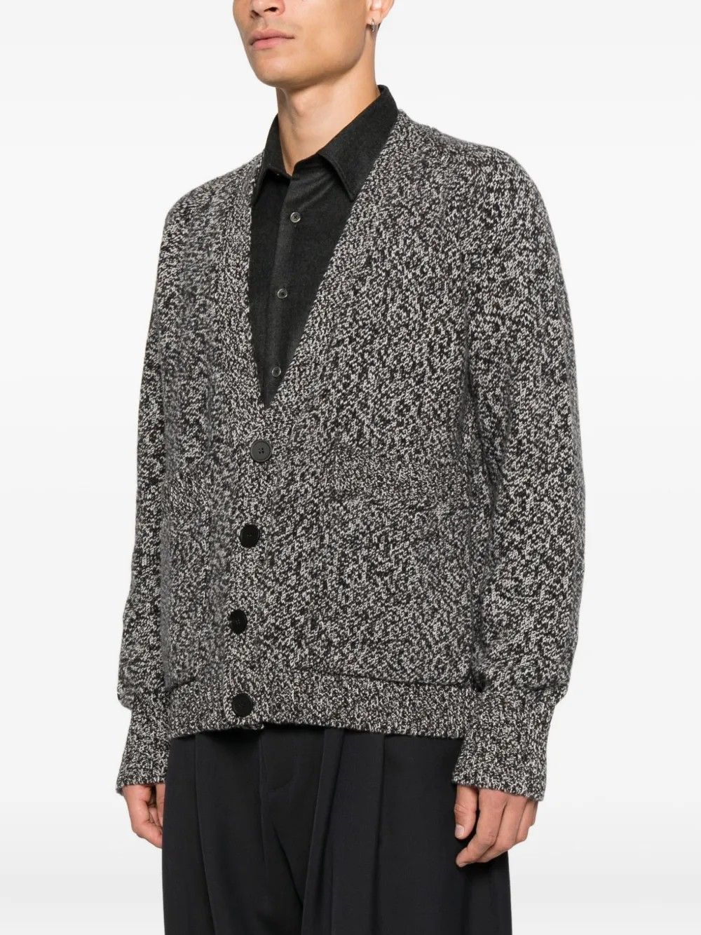 5GG CARDIGAN #NAVY MOULINE STUDIO NICHOLSON Maglieria SEN SNM 049