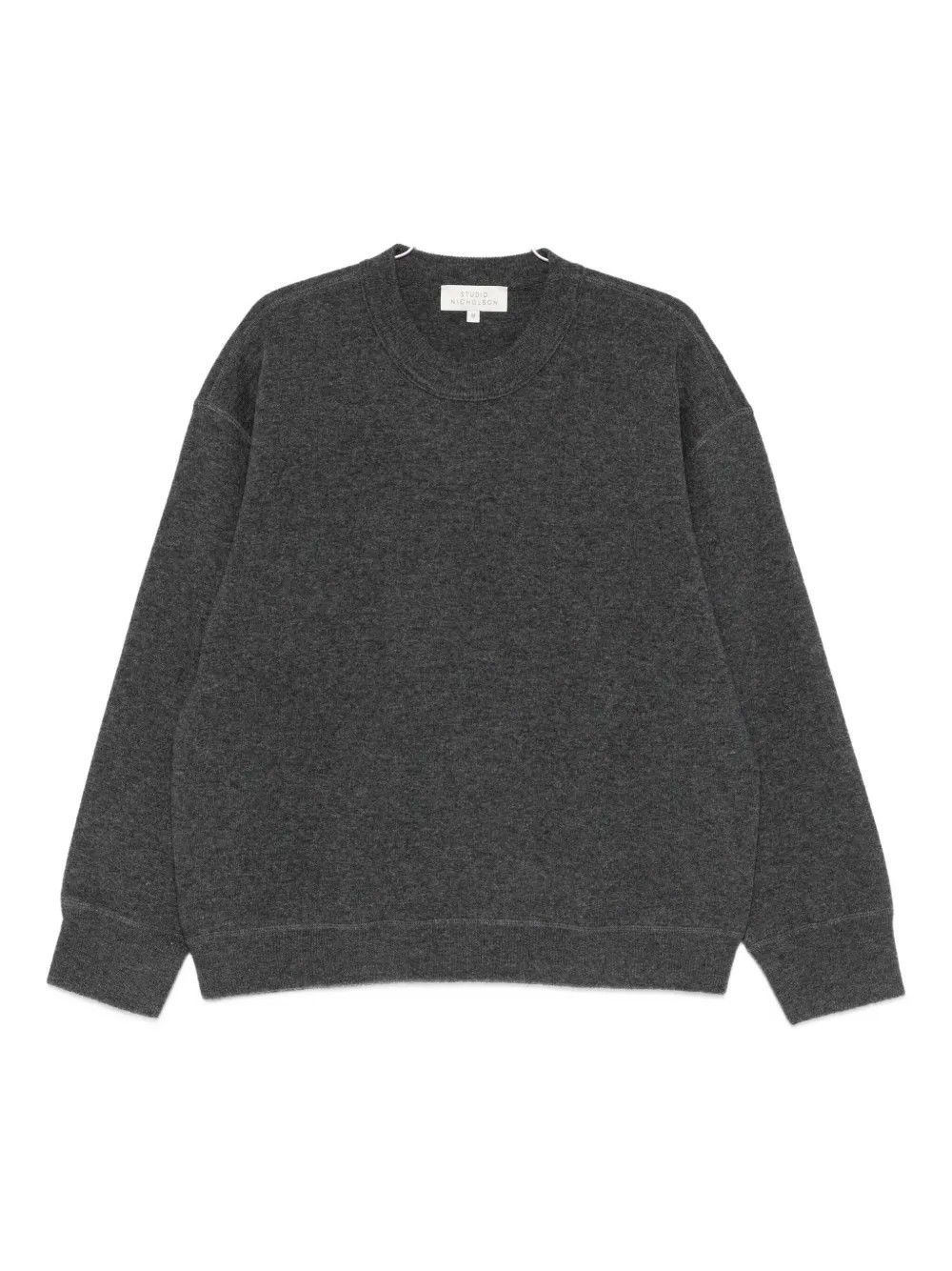 12GG CASHMERE DOUBLE SWEATSHIRT #CHARCOAL STUDIO NICHOLSON Maglieria MORAY SNM 1394