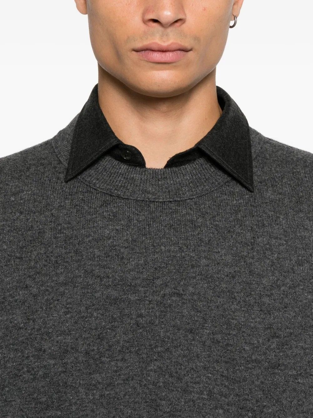 12GG CASHMERE DOUBLE SWEATSHIRT #CHARCOAL STUDIO NICHOLSON Maglieria MORAY SNM 1394