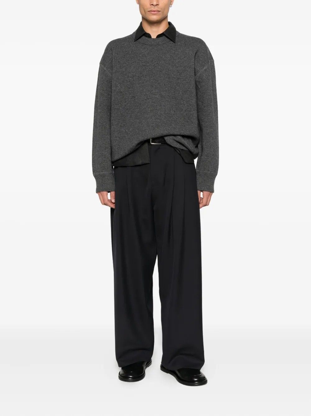 DOUBLE PLEAT VOLUME PANT #PEWTER STUDIO NICHOLSON Trousers LINE SNM 1185