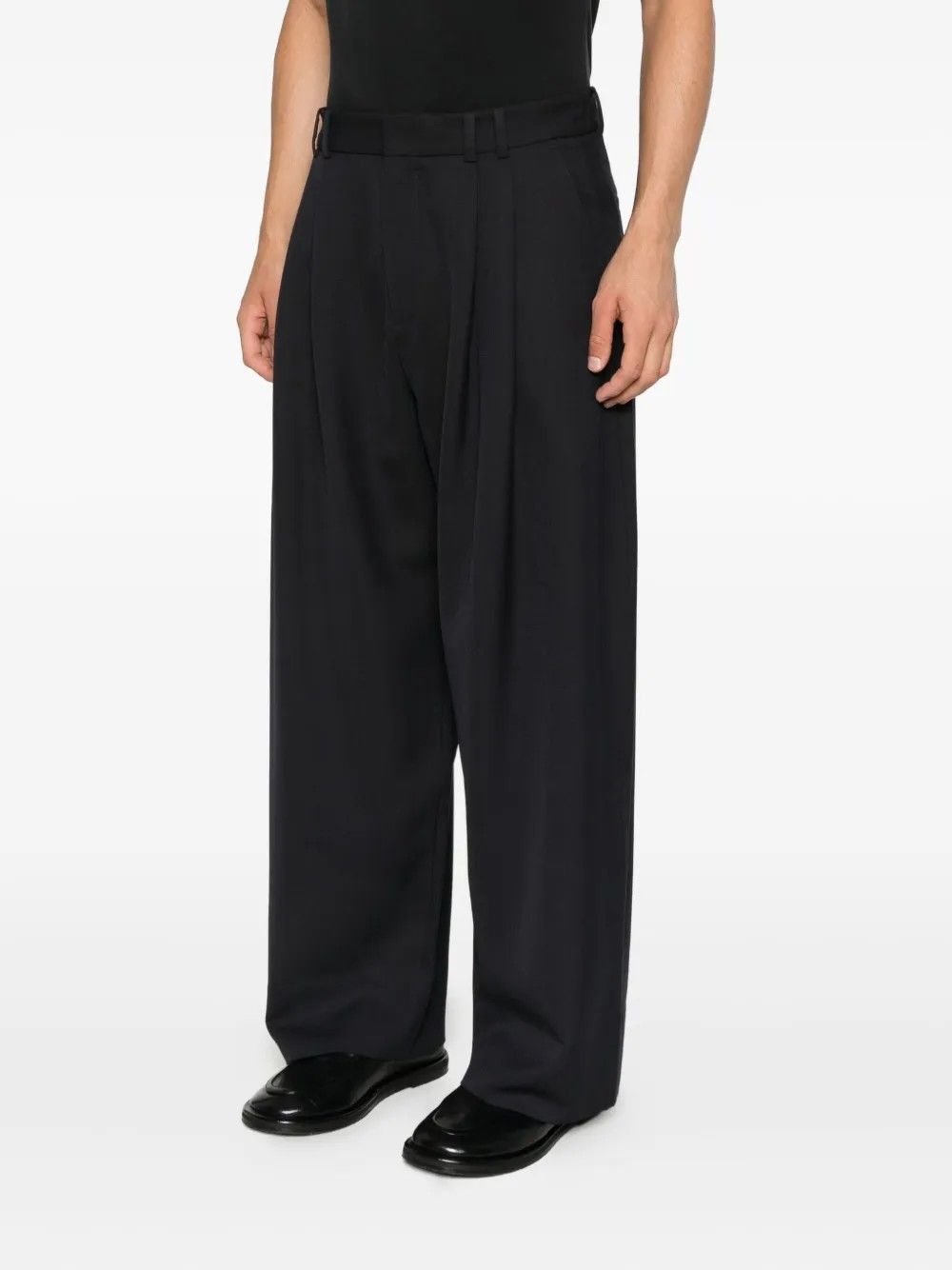 DOUBLE PLEAT VOLUME PANT #PEWTER STUDIO NICHOLSON Trousers LINE SNM 1185