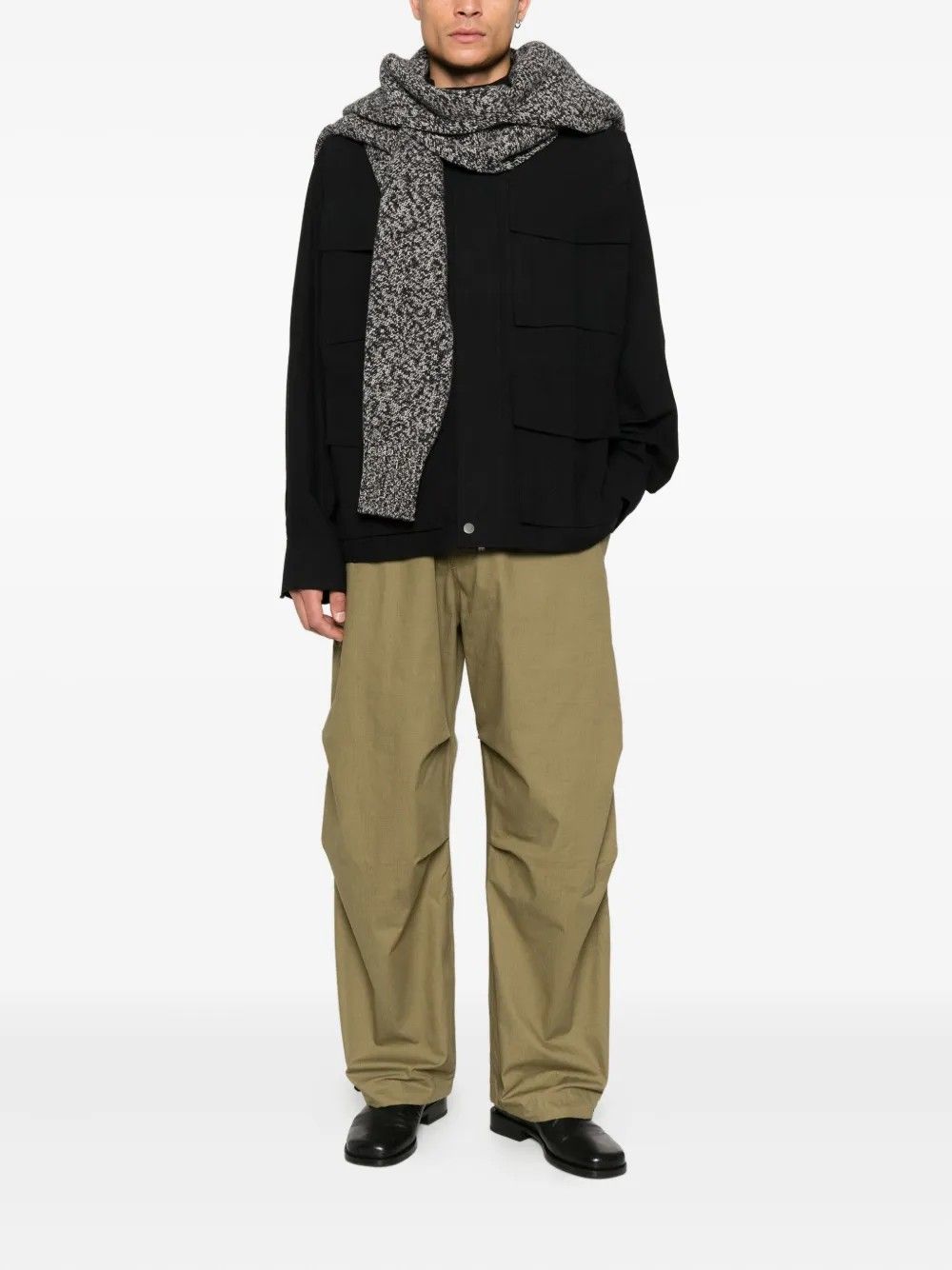 ELASTICATED WAIST JACKET #WASHED BLACK STUDIO NICHOLSON Capispalla VISTA SN 788