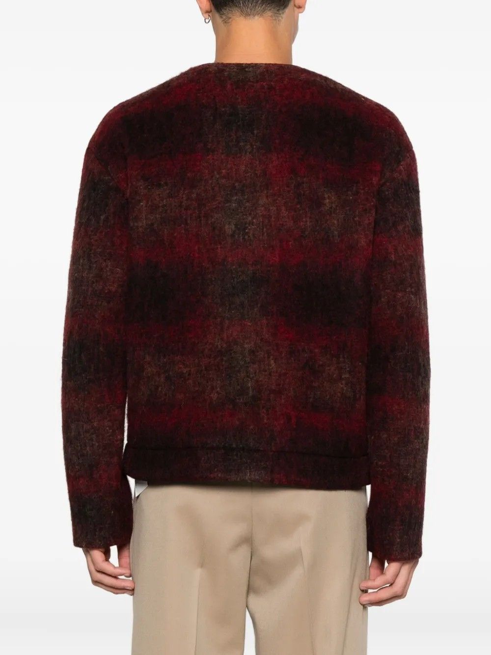 MOHAIR V-NECK BLOUSON #DARK RED TONYWACK Outerwear BE34CJ19