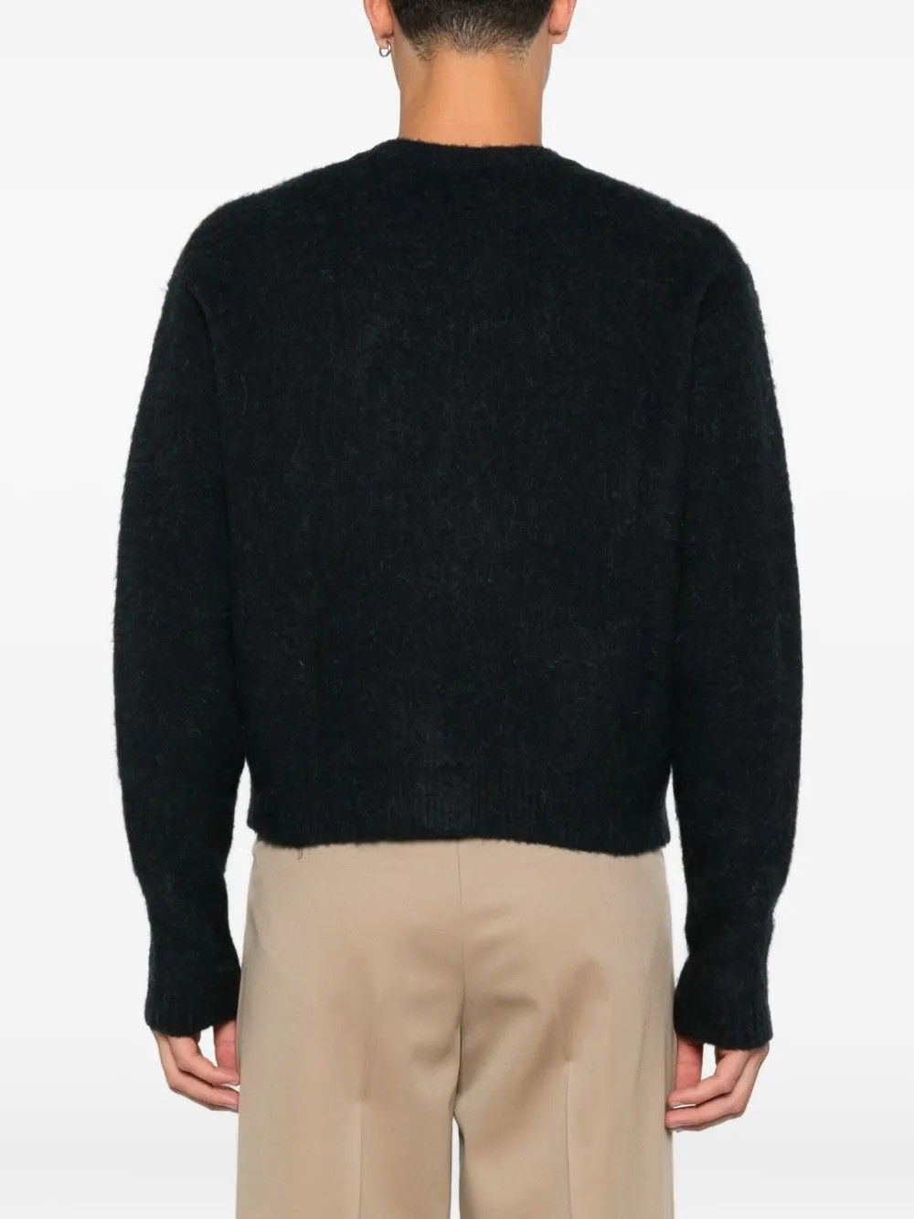 MOHAIR ARGYLE CREW-NECK CARDIGAN #MIDNIGHT TONYWACK Jersey BE34KN29