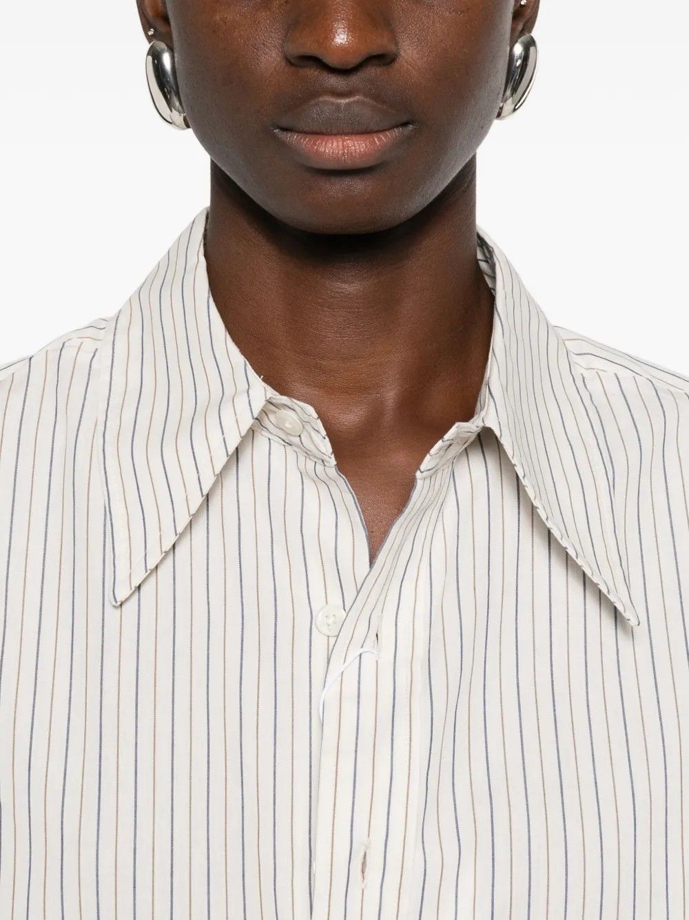 BRUSHED COTTON MULTI STRIPE SHIRT #ECRU TONYWACK Shirt BE34SH24