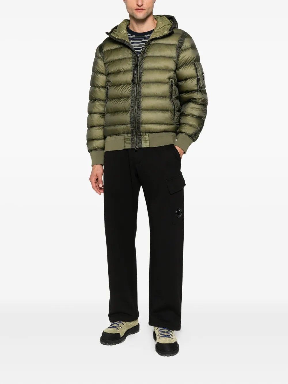 SWEATPANTS CARGO PANT IN DIAGONAL #999 C.P. COMPANY Trousers 19CMSP141A005086W