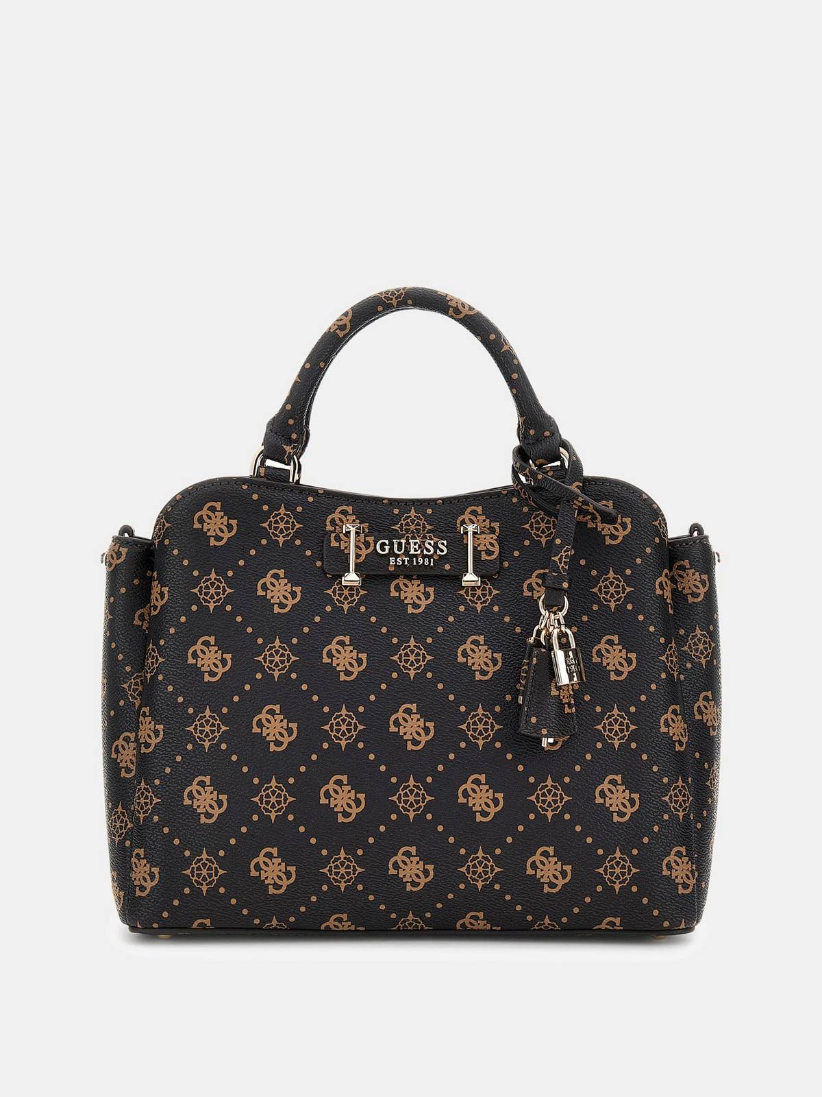 SILIA GIRLFRIEND SATCHEL #ESPRESSO LOGO GUESS  Bags HWGP98 90060 ESL