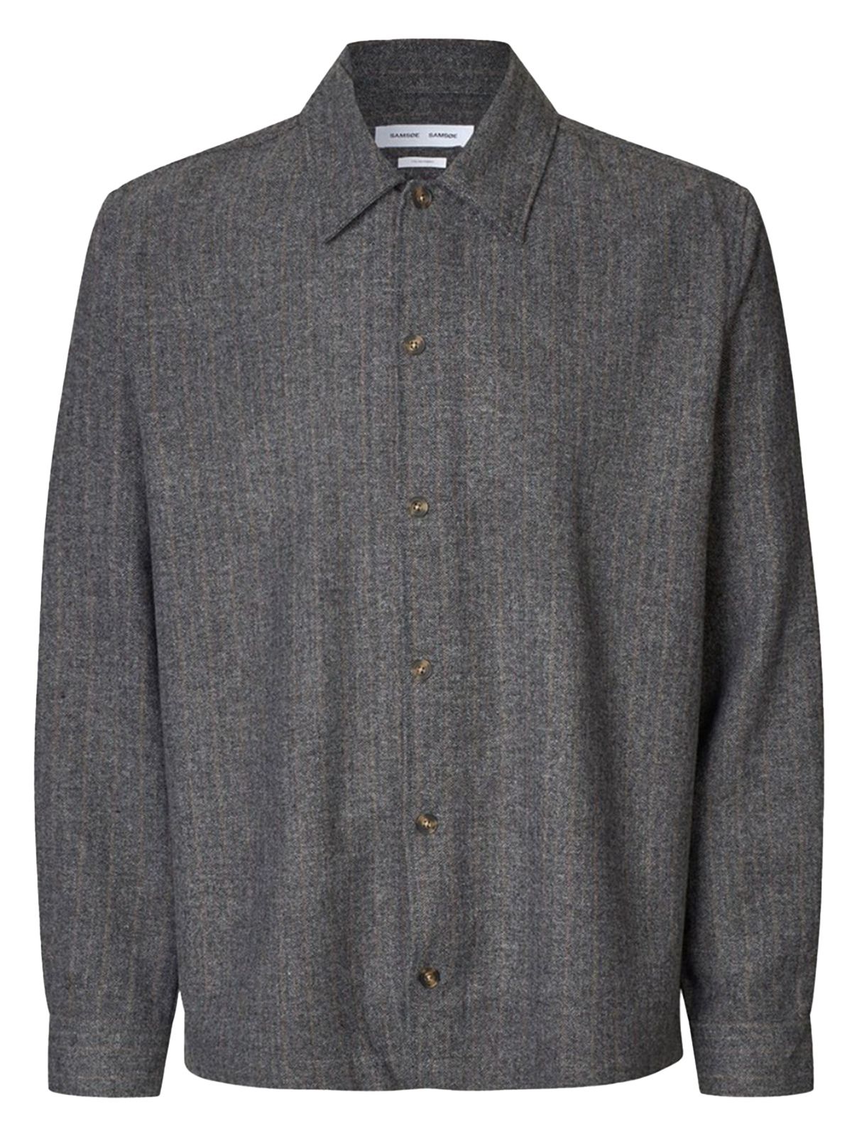 SACASTOR X OVERSHIRT 15719 #GREY HERRINGBONE SAMSOE Shirt M25300047