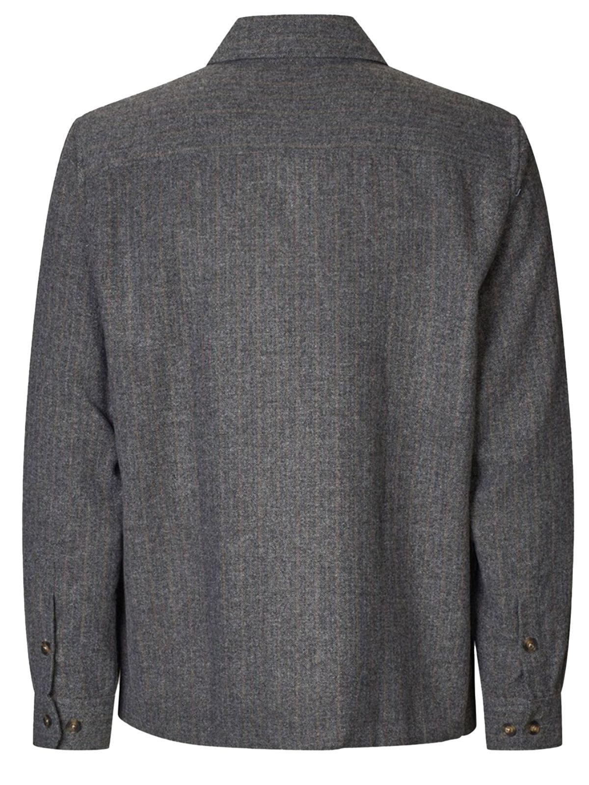 SACASTOR X OVERSHIRT 15719 #GREY HERRINGBONE SAMSOE Shirt M25300047