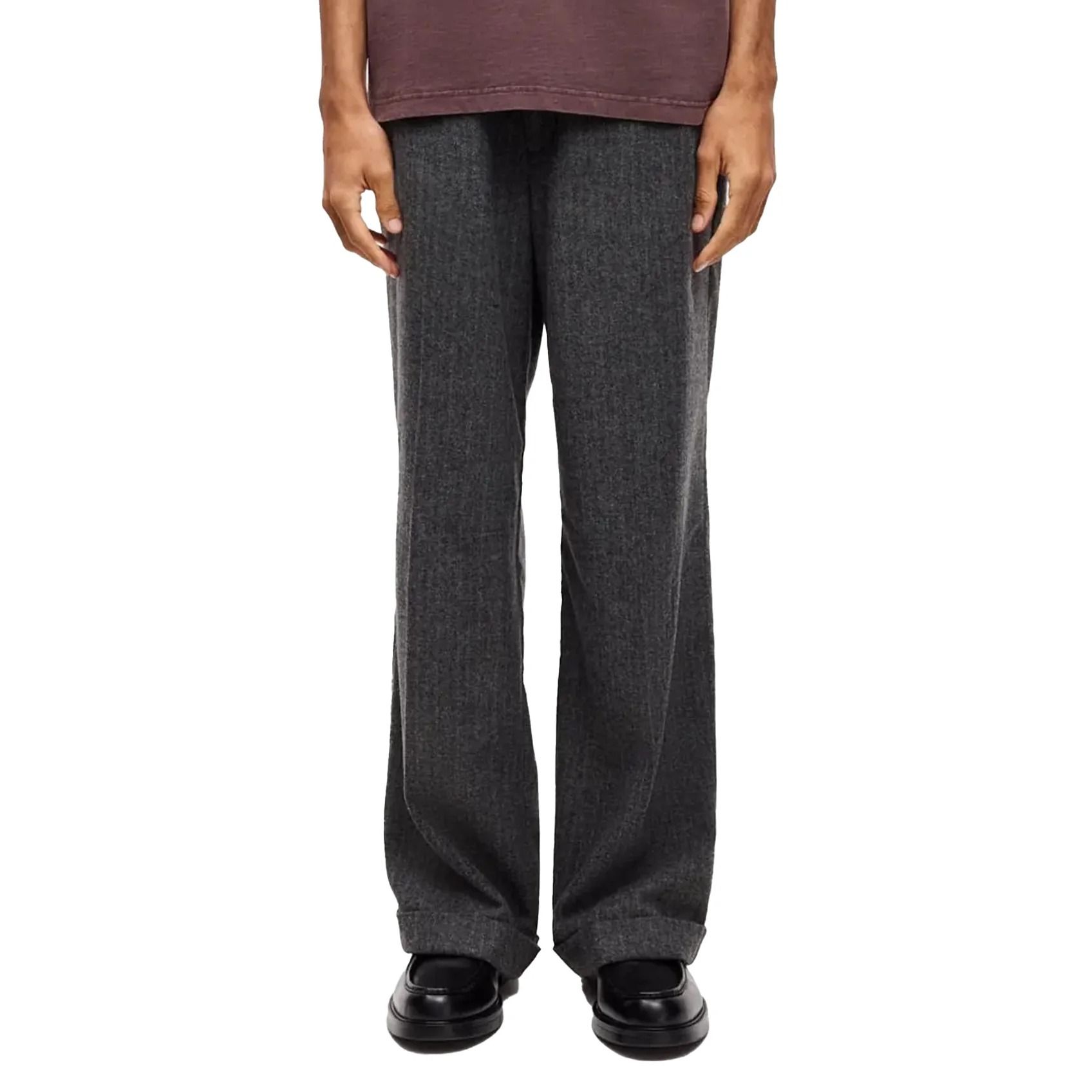 SABRUCE TROUSERS 15719 #GREY HERRINGBONE SAMSOE Trousers M25300081