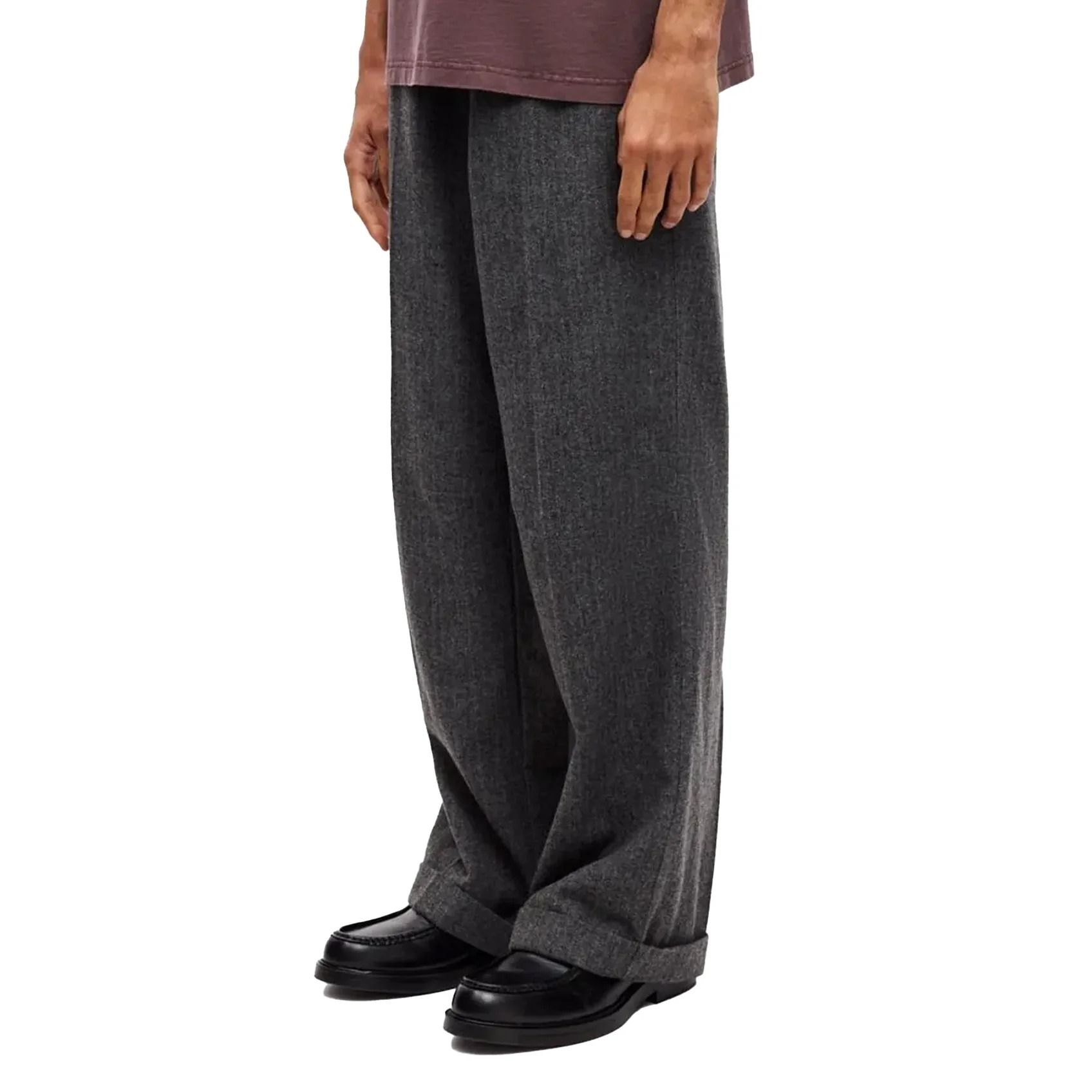 SABRUCE TROUSERS 15719 #GREY HERRINGBONE SAMSOE Trousers M25300081