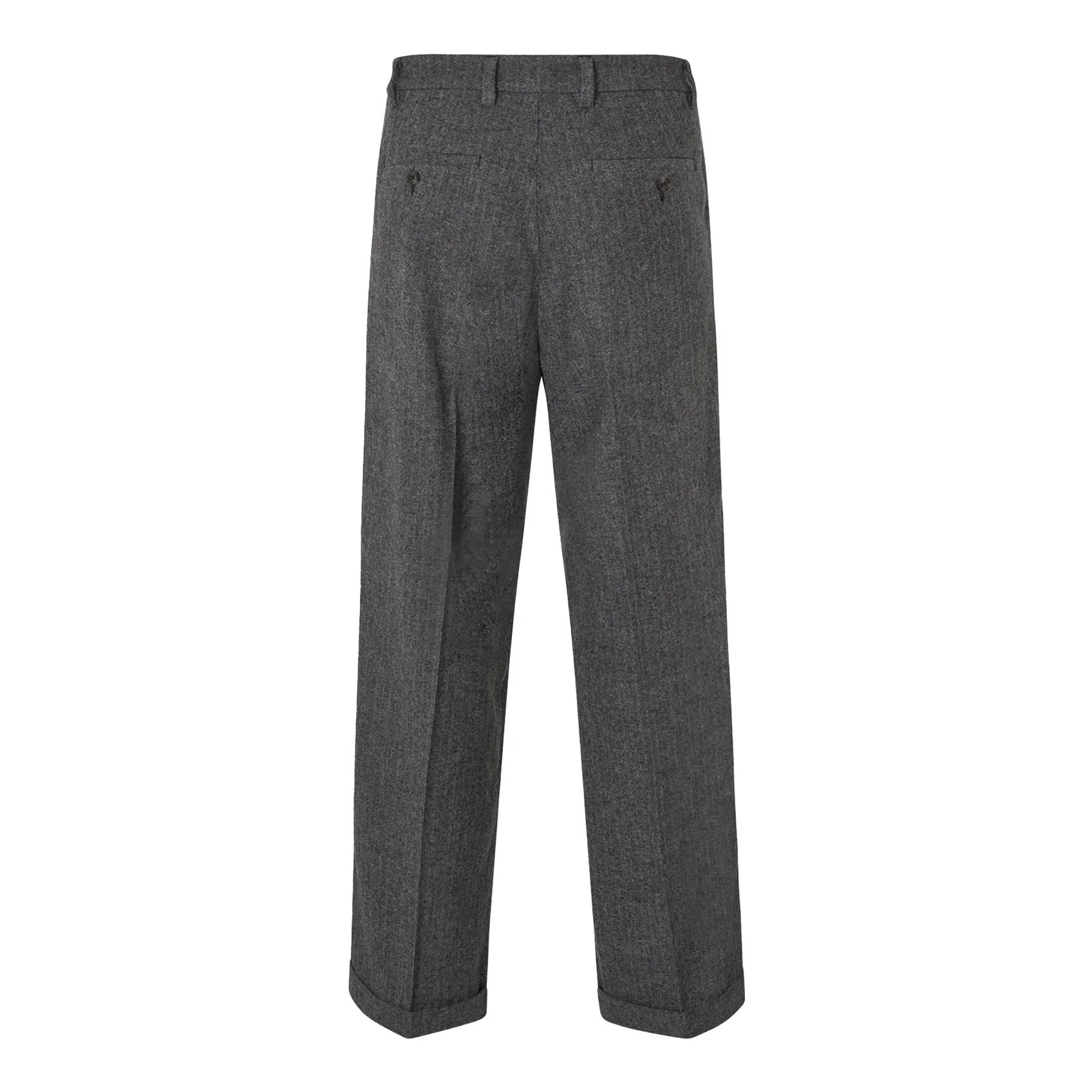 SABRUCE TROUSERS 15719 #GREY HERRINGBONE SAMSOE Trousers M25300081