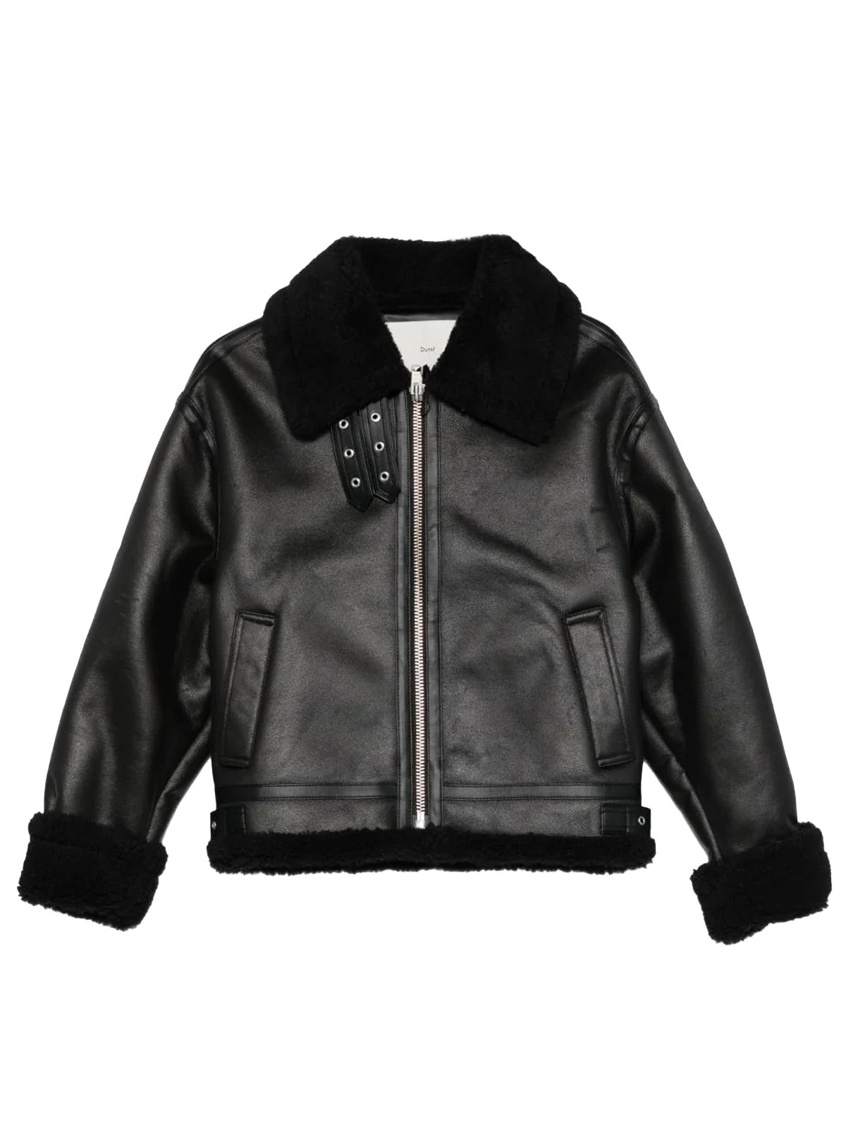 UNISEX LOOSE FIT LINE SHEARLING JACKET #BLACK DUNST Capispalla UDJU5D123BK