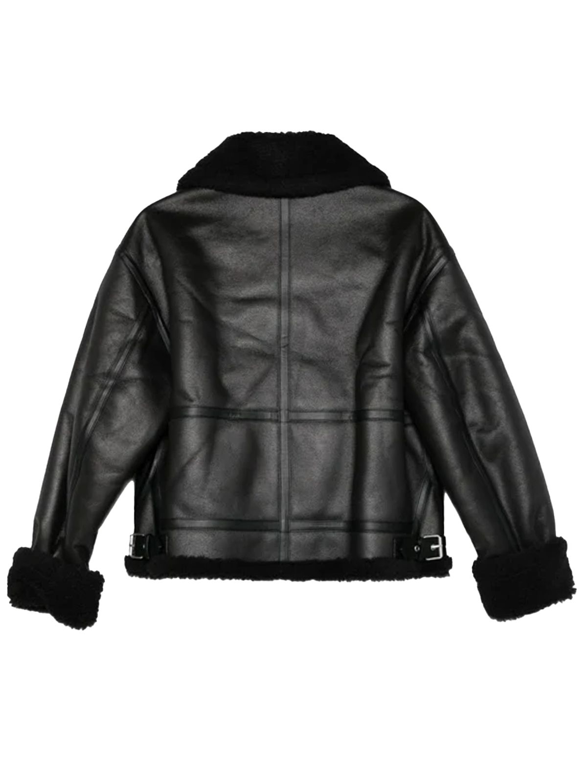 UNISEX LOOSE FIT LINE SHEARLING JACKET #BLACK DUNST Capispalla UDJU5D123BK