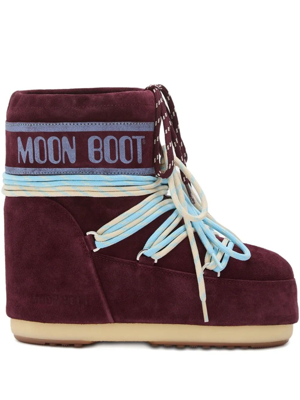 MB ICON LOW SUEDE LACRES BURGUNDY #D013 MOON BOOT Shoes 80D1409670