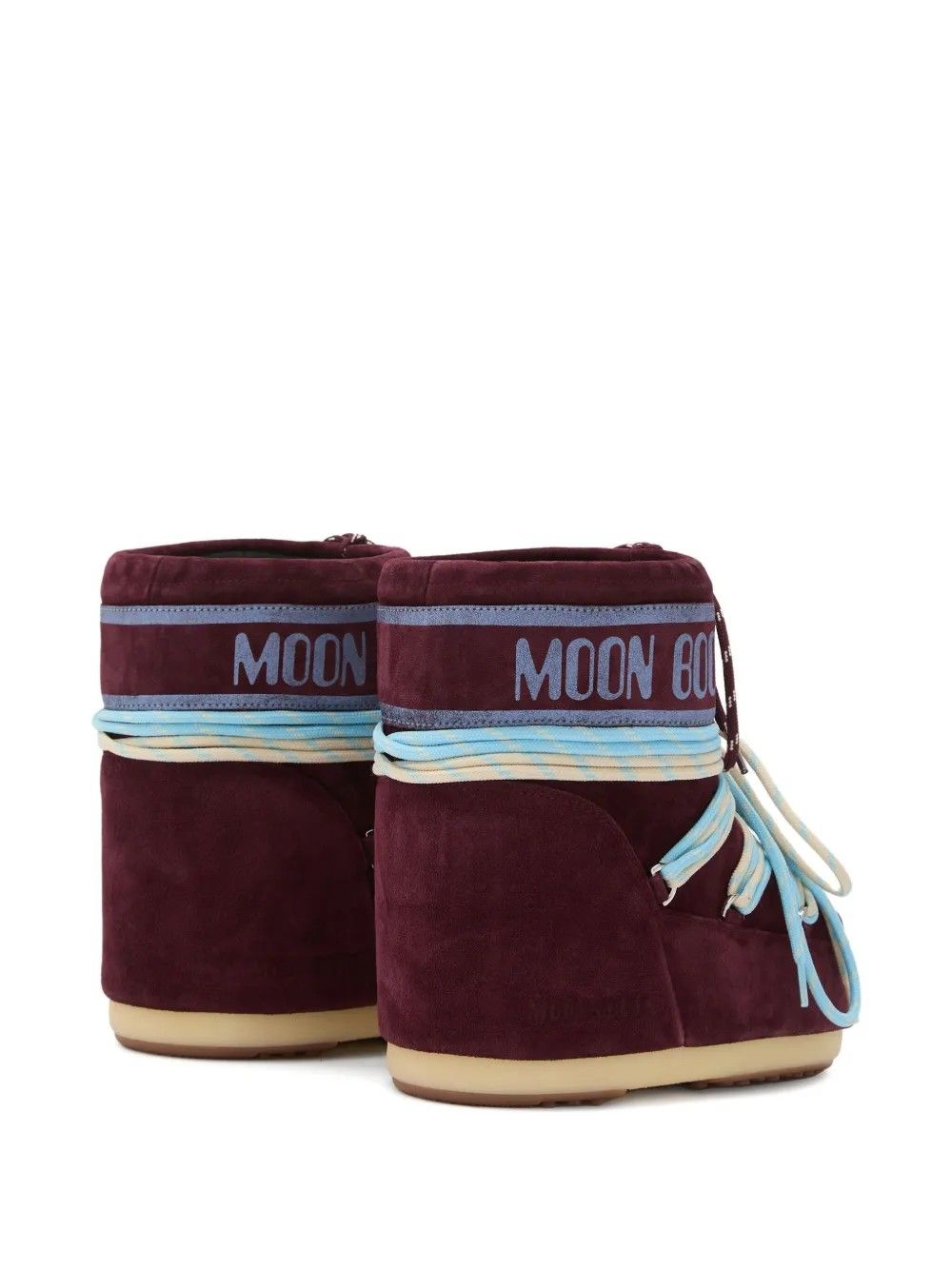 MB ICON LOW SUEDE LACRES BURGUNDY #D013 MOON BOOT Shoes 80D1409670