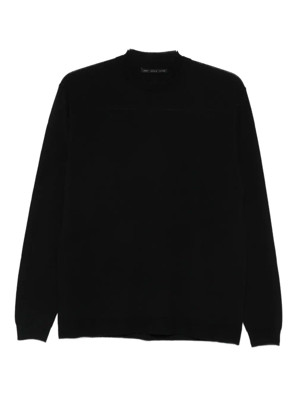 K139 DOUBLE CREWNECK EXTRAFINE MERINO BLK #D001 LOW BRAND Maglieria L1MFW25266728