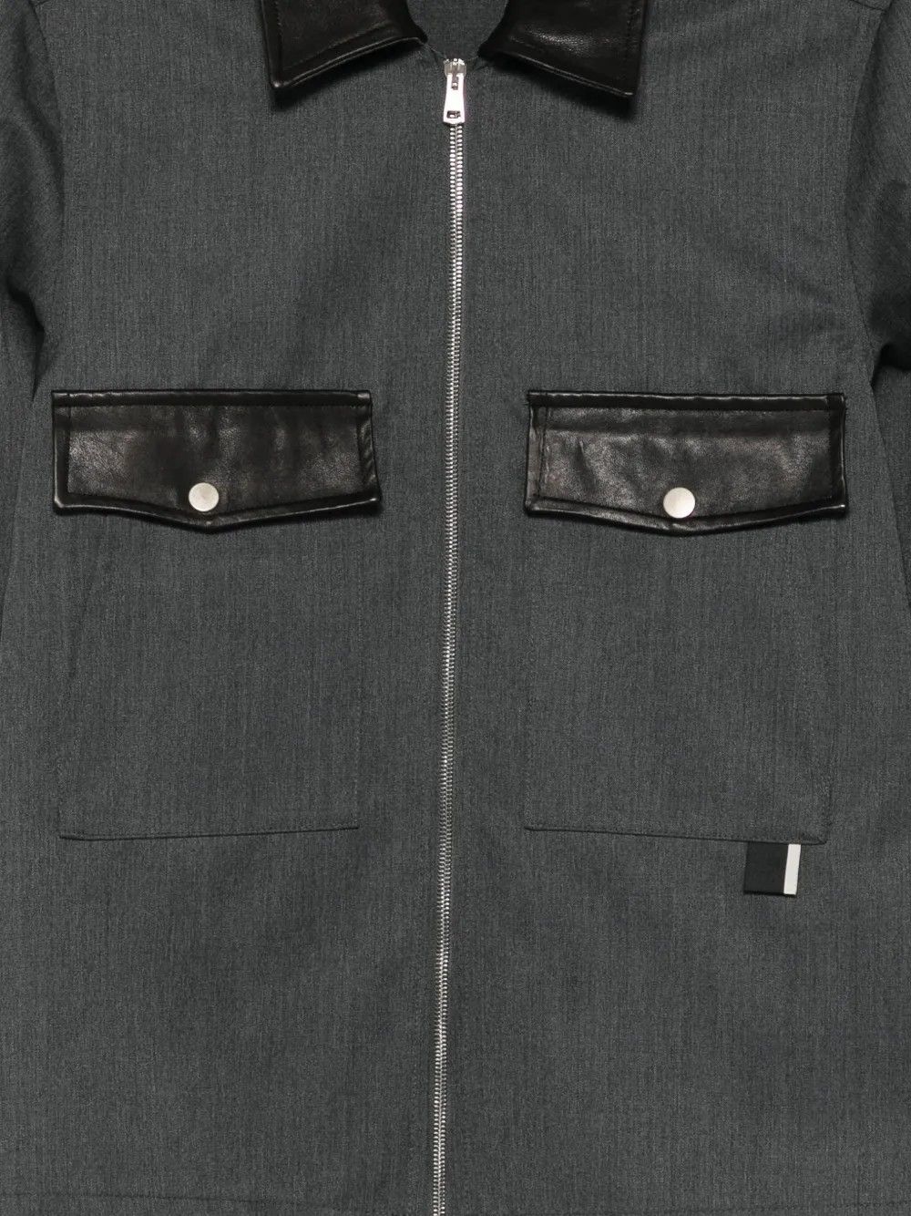 SHIRT ZIP S138 DRILL WOOL GREY #N035 LOW BRAND Camicie L1HFW25260005