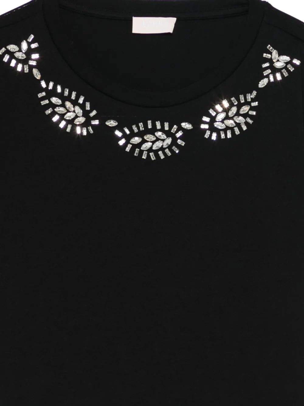 ECS T-SHIRT MODA M/C NERO/CRYSTAL STONE #L9019 LIU JO T-shirt MF5344J6308 L9019