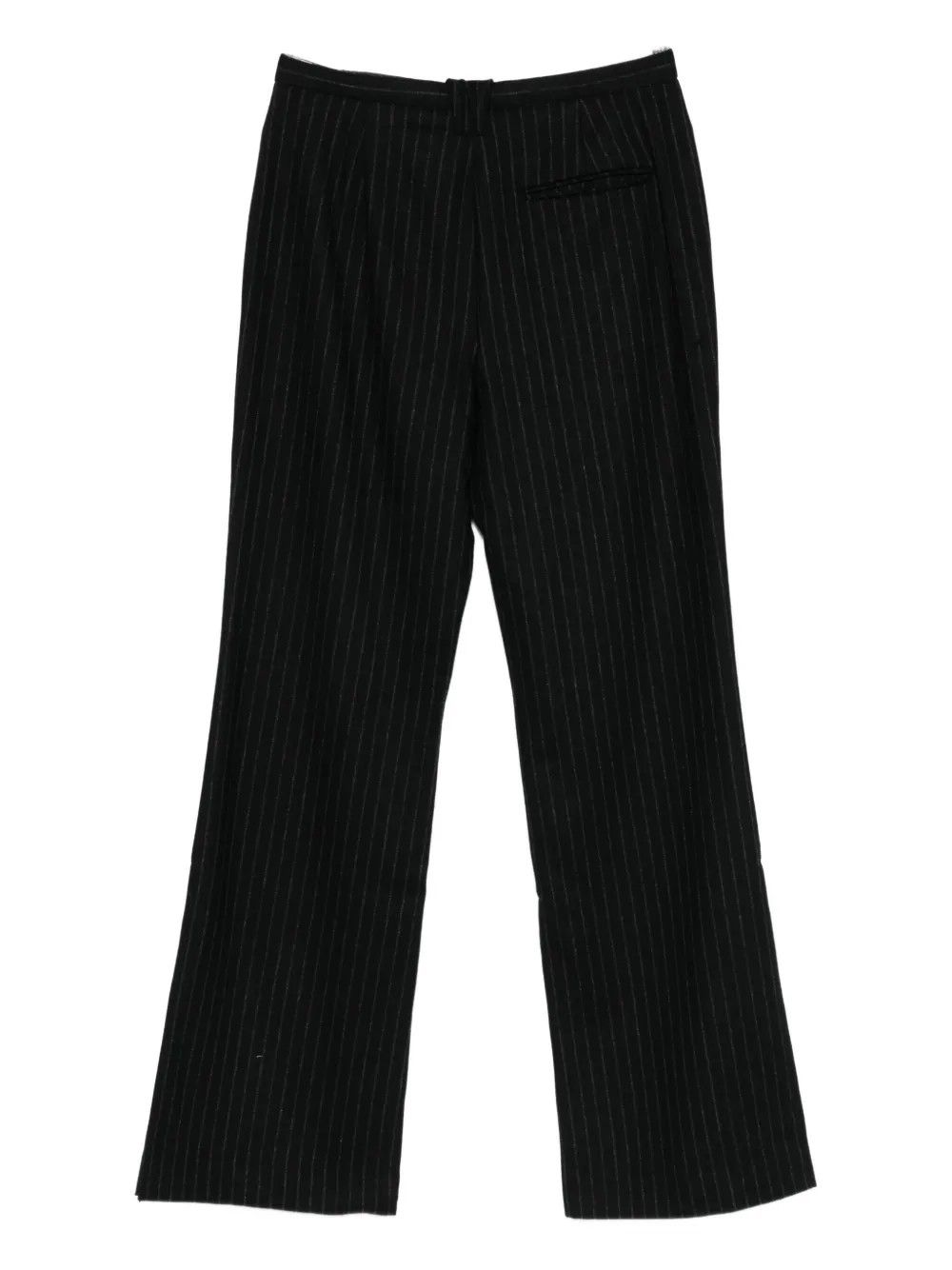 STRIPED WOOL FLARED TROUSERS #BLACK TONYWACK Pantaloni WBE34PT17