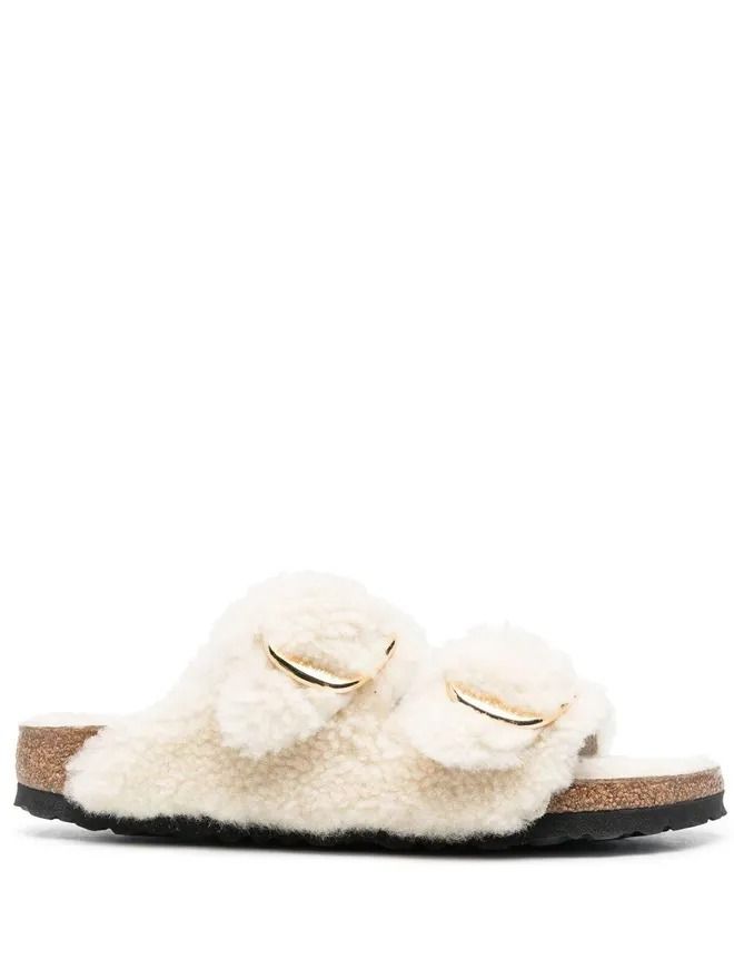 ARIZONA BIG BUCKLE SHEARLING TEDDY #EGGSHELL BIRKENSTOCK Scarpe 1023130