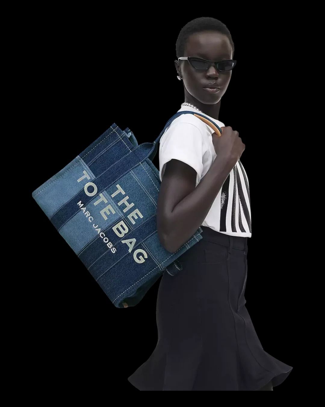 THE LARGE TOTE BLUE DENIM #422 MARC JACOBS Borse H018M06FA21