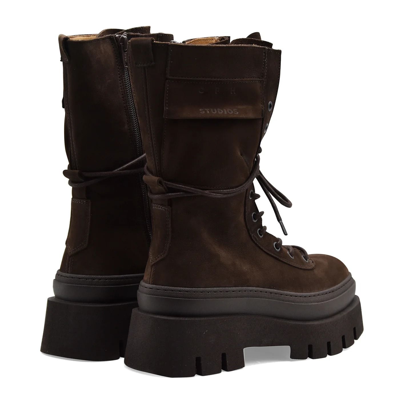 LACE UP MID BOOT #CHOCOLATE  COPENHAGEN Scarpe F5CPH691/NAB