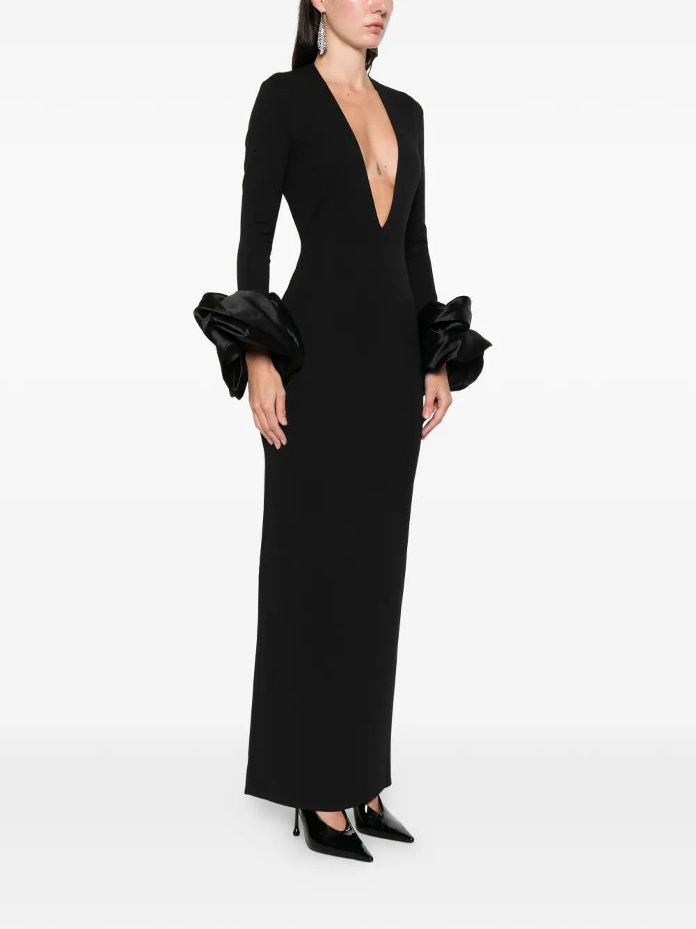 VALERIE MAXI DRESS #BLACK  SOLACE LONDON Vestiti OS46050