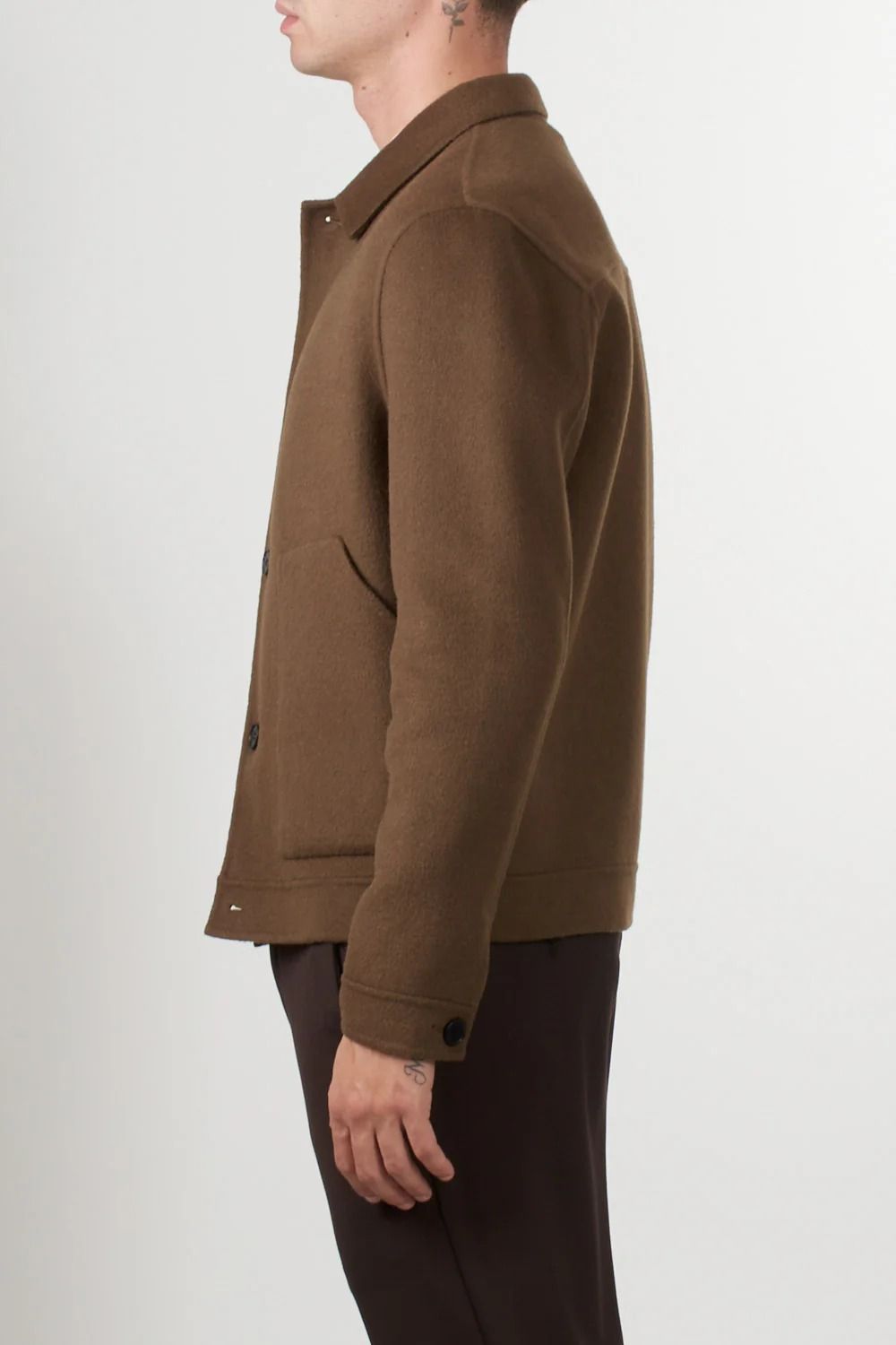 JACKET DOUBLE WOOL BROWN #M041 LOW BRAND Capispalla L1JFW25266838