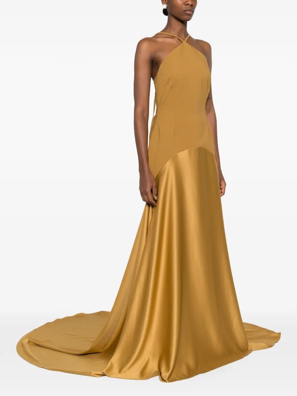 FLORIE MAXI DRESS #GOLD SOLACE LONDON Vestiti OS46015