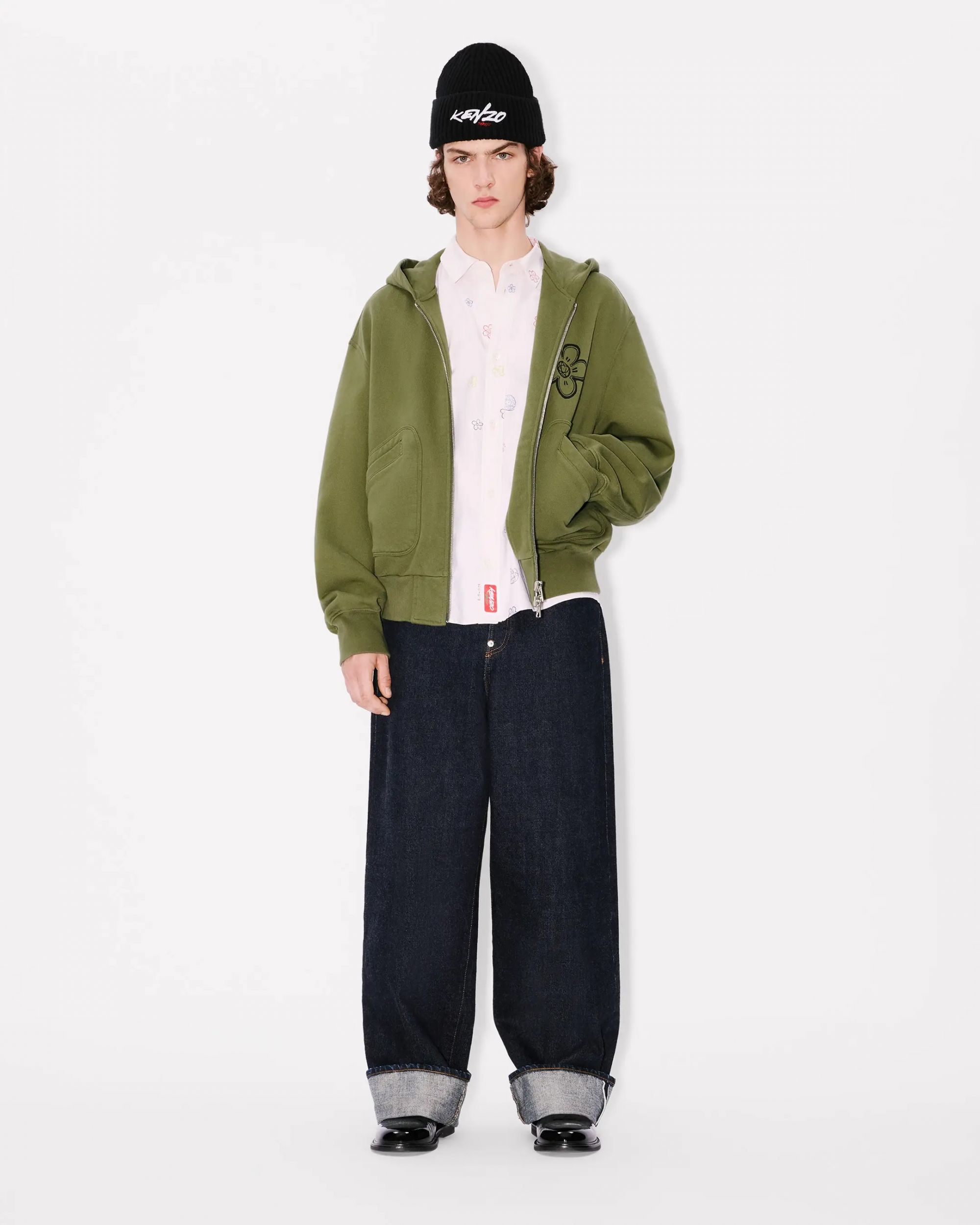 GOTS KENZO FUTURA BOXY FULL-ZI KAKI #50 KENZO Sweater FF65HO5514MT