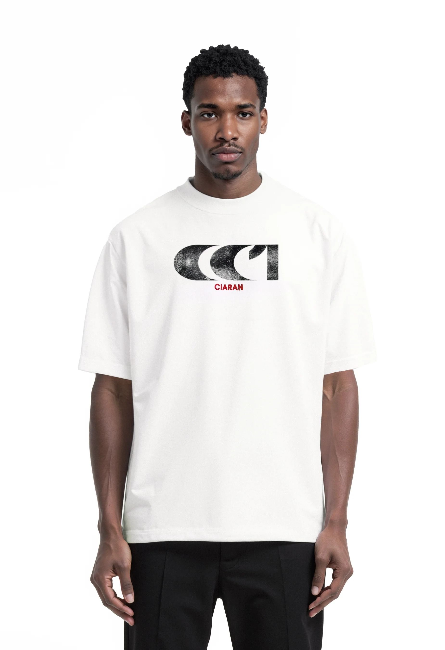 T-SHIRT #WHITE CIARAN T-shirt CC1 OPTICAL GRAPHIC TEE