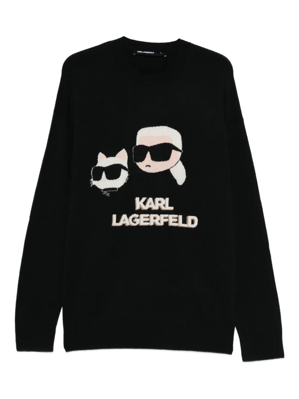 KNIT CREWNECK BLACK #990 KARL LAGERFELD Jersey 65503055430