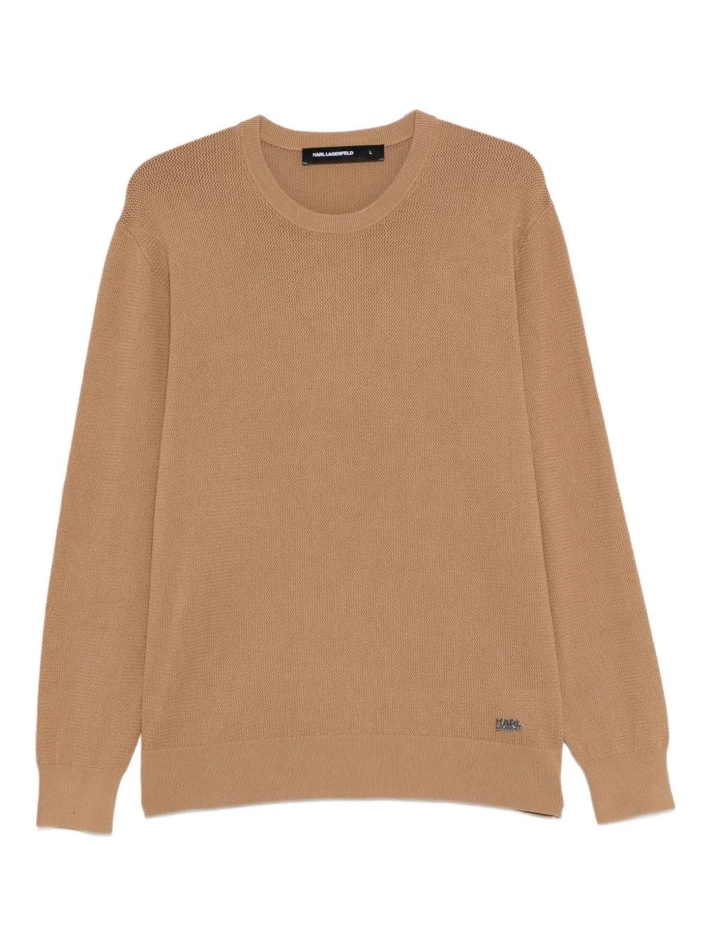 KNIT CREWNECK CAMEL #430 KARL LAGERFELD Maglieria 65503855431