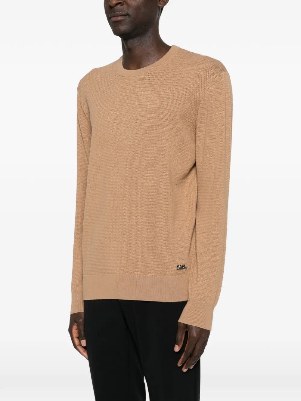 KNIT CREWNECK CAMEL #430 KARL LAGERFELD Maglieria 65503855431