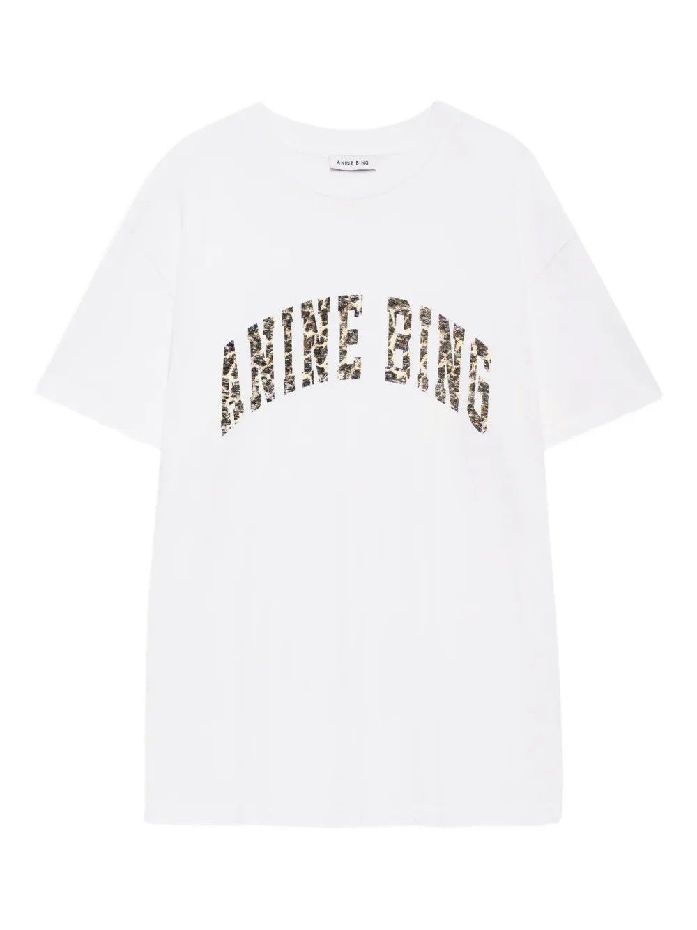 WALKER TEE LEOPARD #IVORY  ANINE BING T-shirt A 08 12128 IVY1