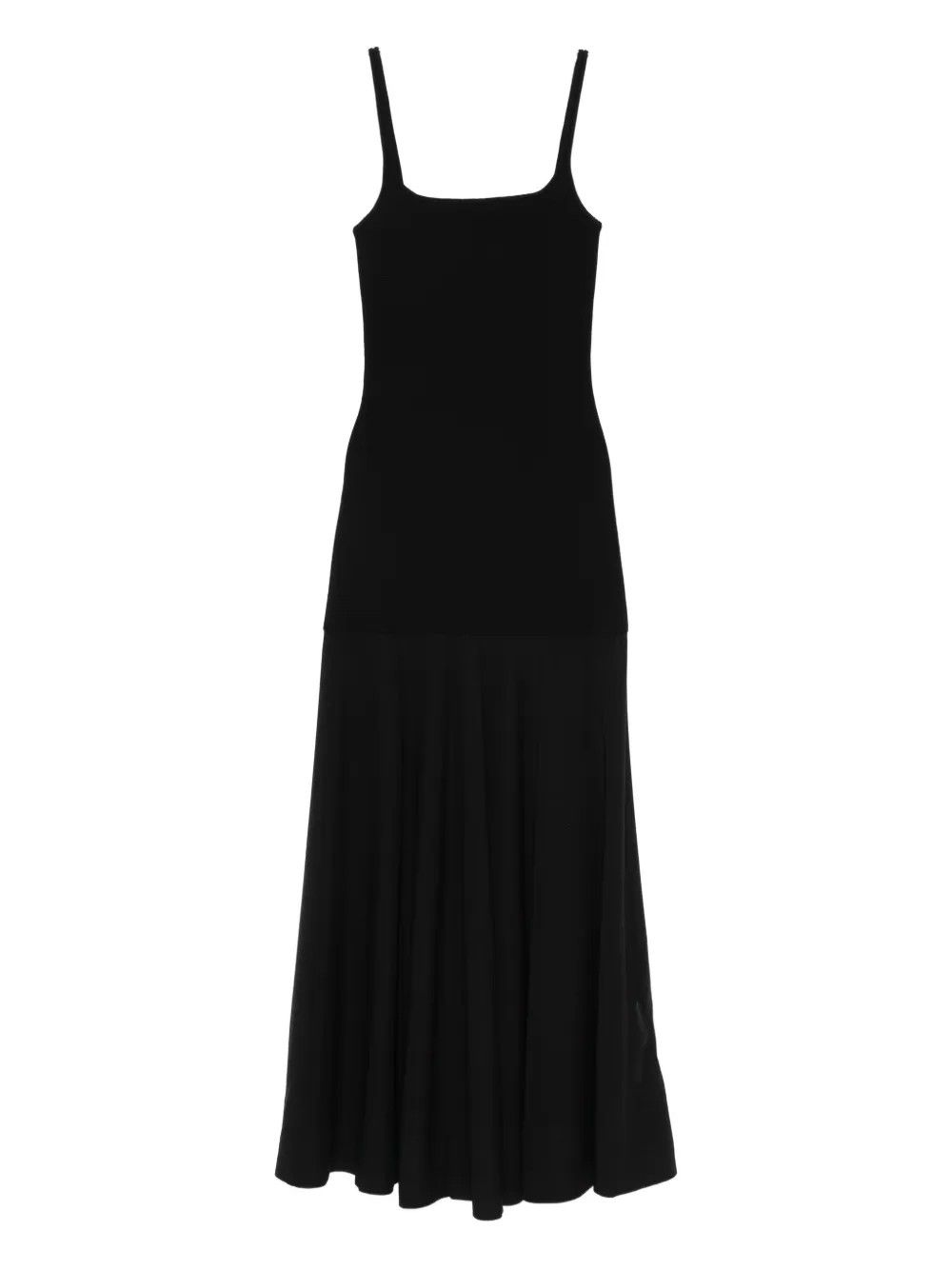 SHEER SILK CIRCLE HEM DRESS #BLACK ST. AGNI  Dress R26-913BLK
