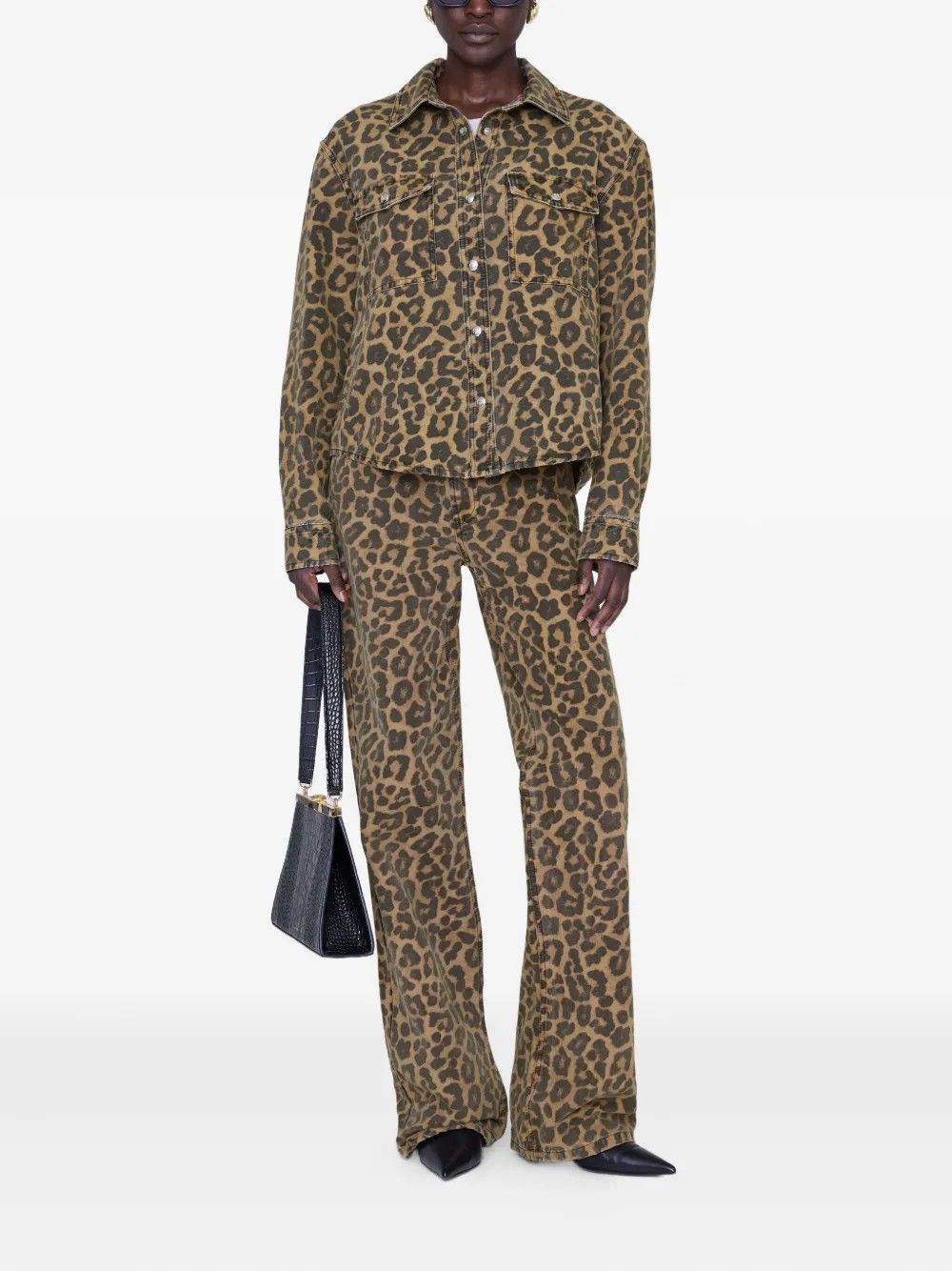 PAXTON SHIRT #LEOPARD  ANINE BING Outerwear A 07 12096 MTL59